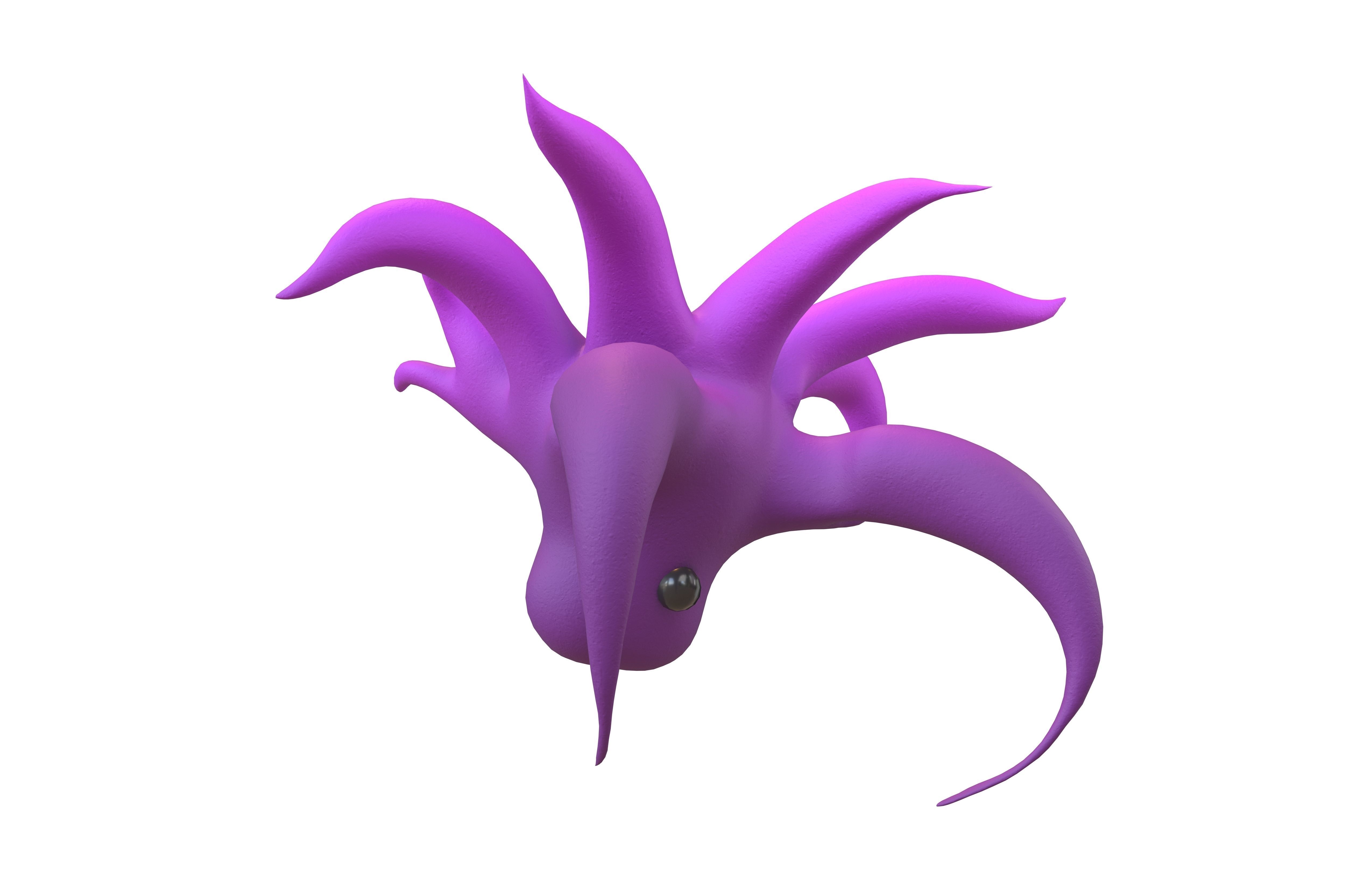 Abstract Monster v1 003 Low-poly 3D model_3