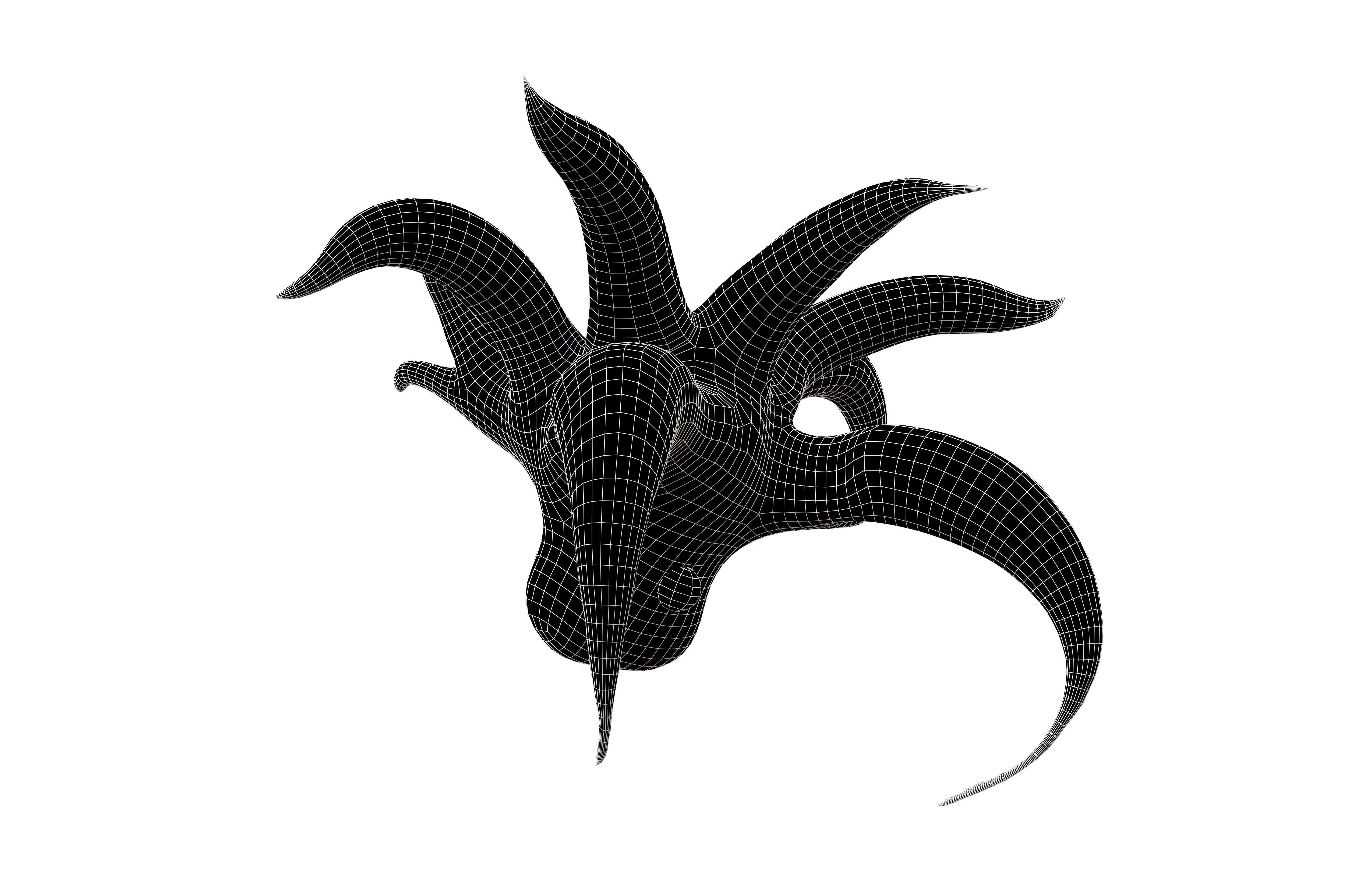 Abstract Monster v1 003 Low-poly 3D model_7