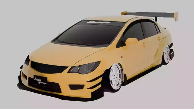 FD2 WIDEBODY KIT BY Bing Garage Low-poly 3D model