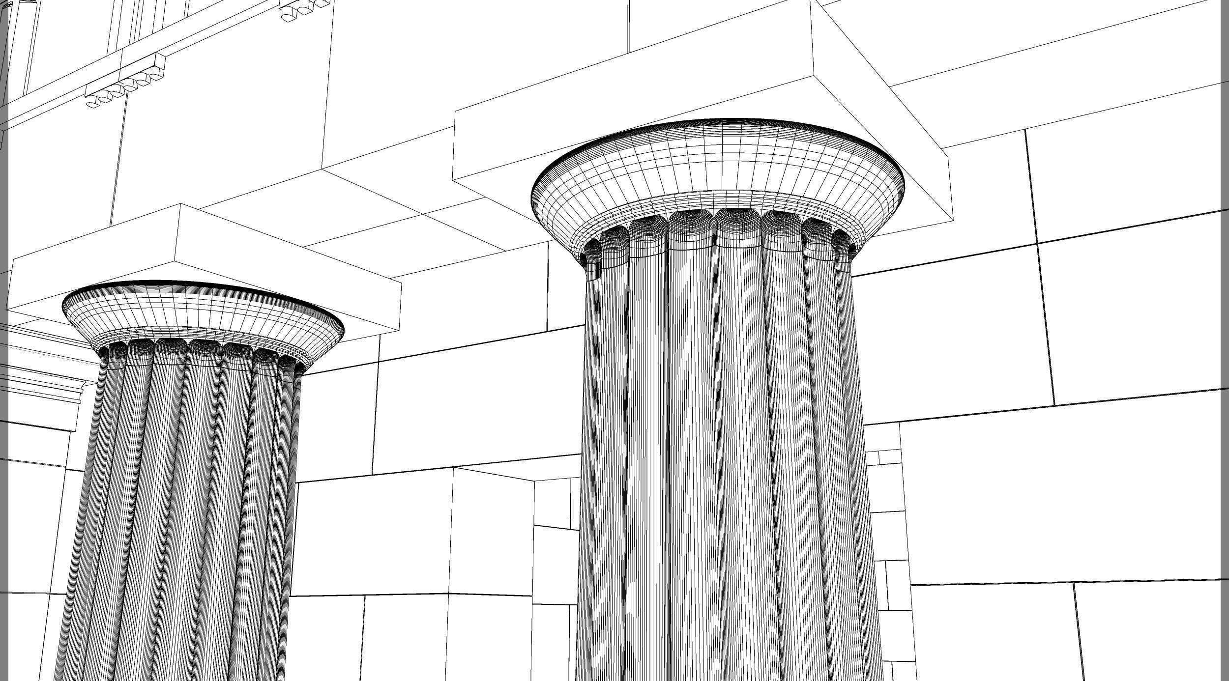 Temple of Diana Propylaea at Eleusis Greek Doric column 3D model_13