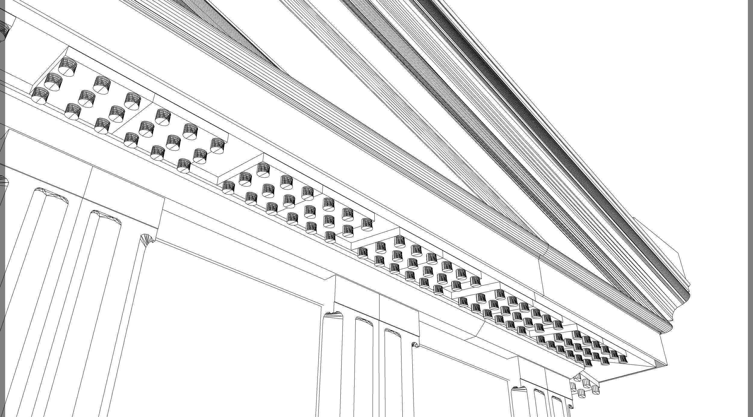 Temple of Diana Propylaea at Eleusis Greek Doric column 3D model_14