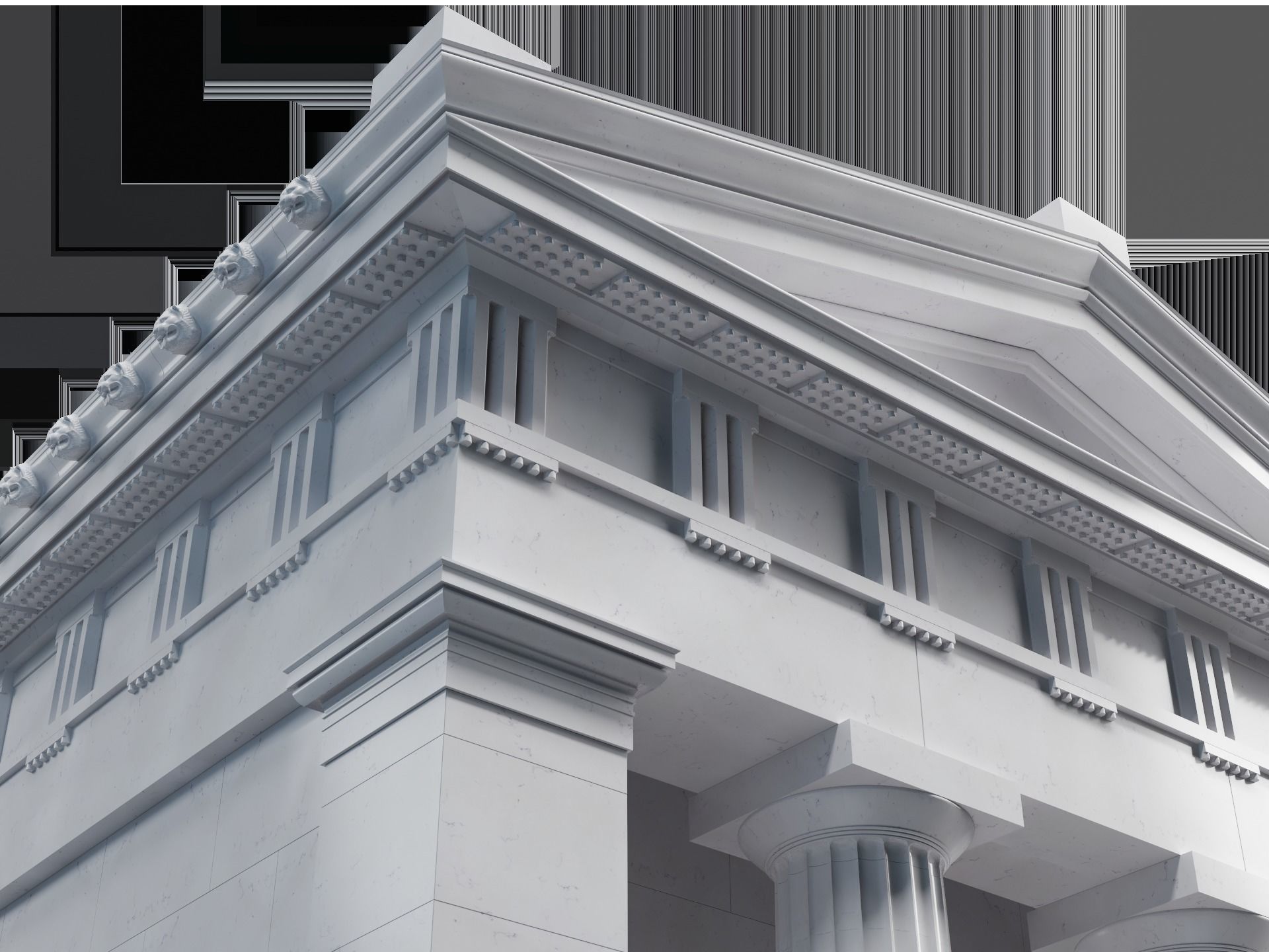 Temple of Diana Propylaea at Eleusis Greek Doric column 3D model_9