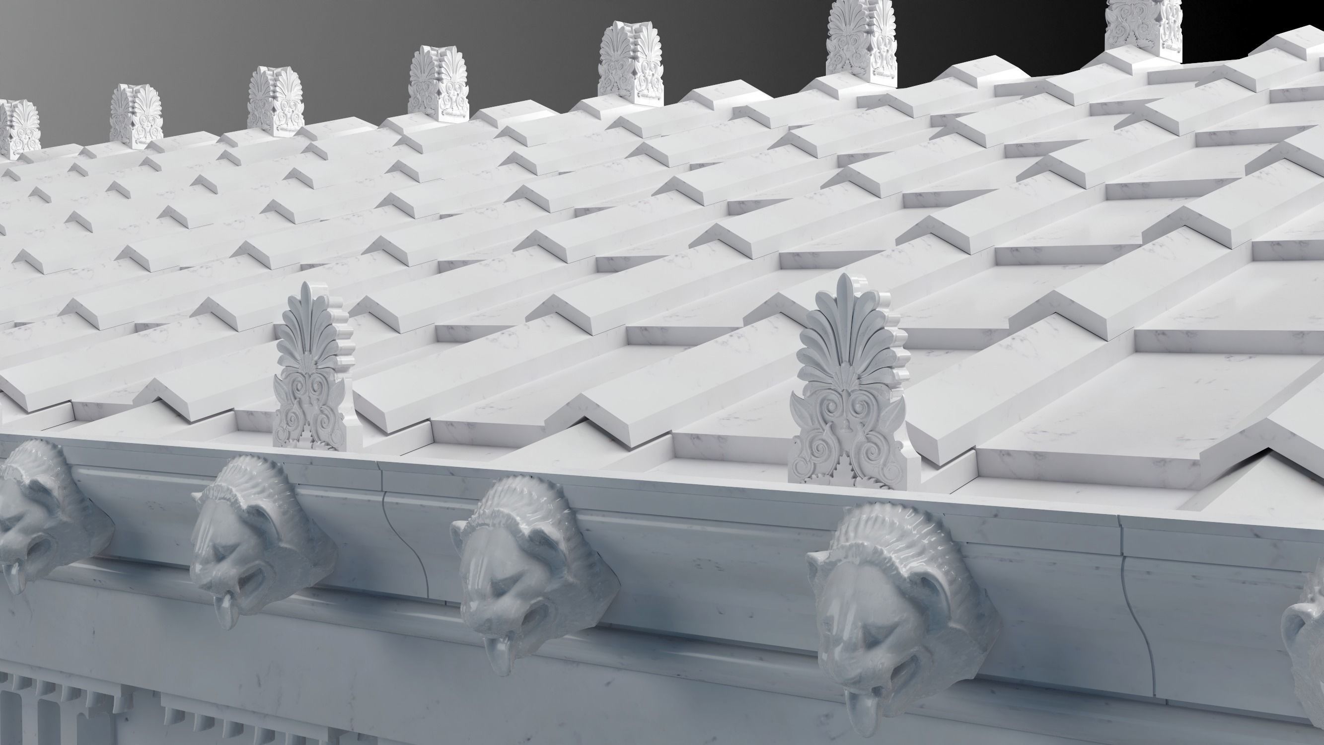 Temple of Diana Propylaea at Eleusis Greek Doric column 3D model_8