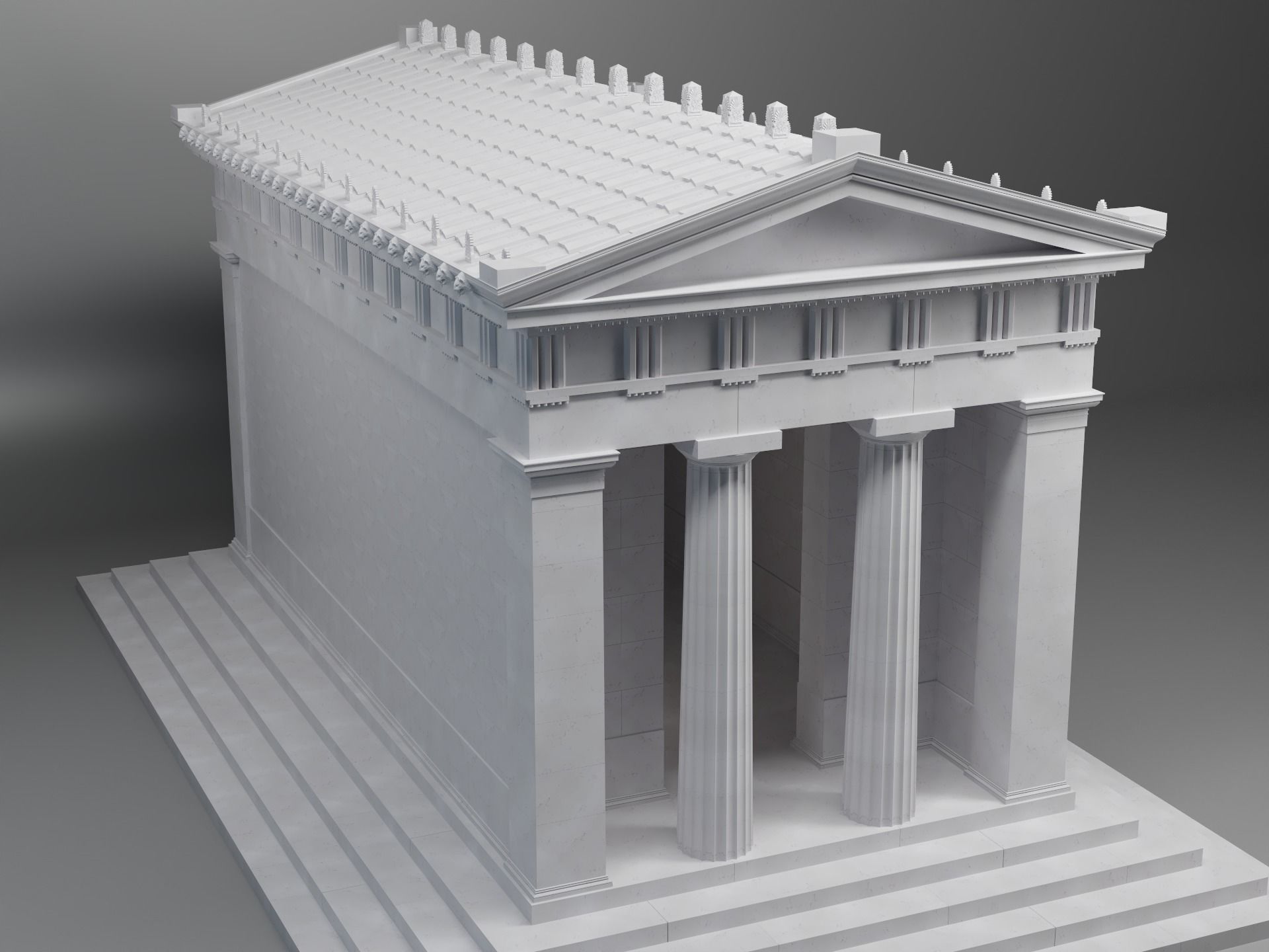 Temple of Diana Propylaea at Eleusis Greek Doric column 3D model_6