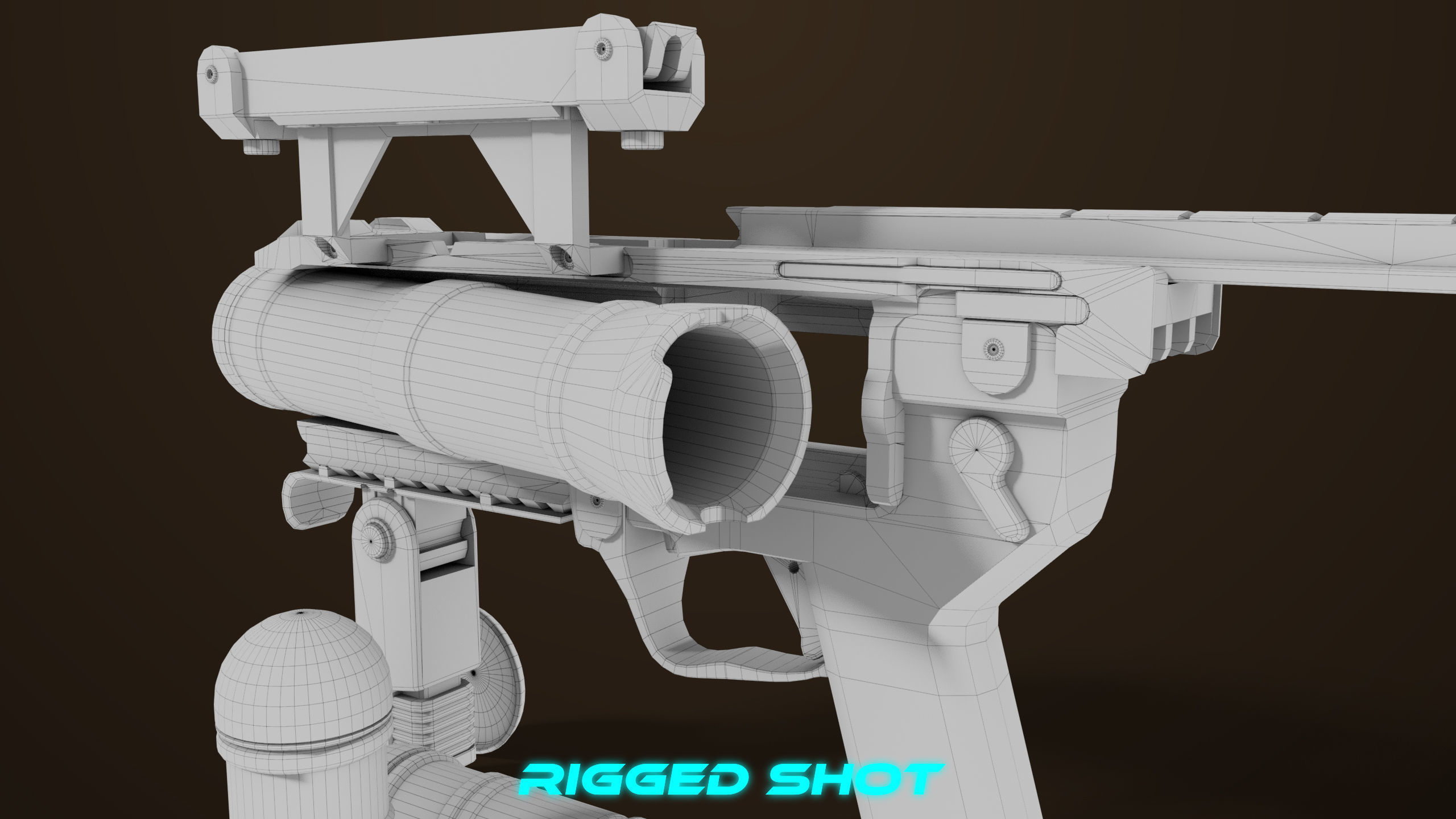 Grenade Launcher 04 Brown Generic All PBR Unity UE Textures Low-poly 3D model_52