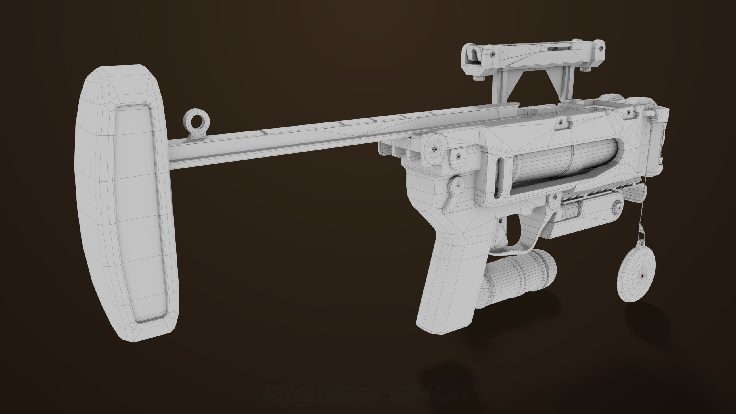 Grenade Launcher 04 Brown Generic All PBR Unity UE Textures Low-poly 3D model_38