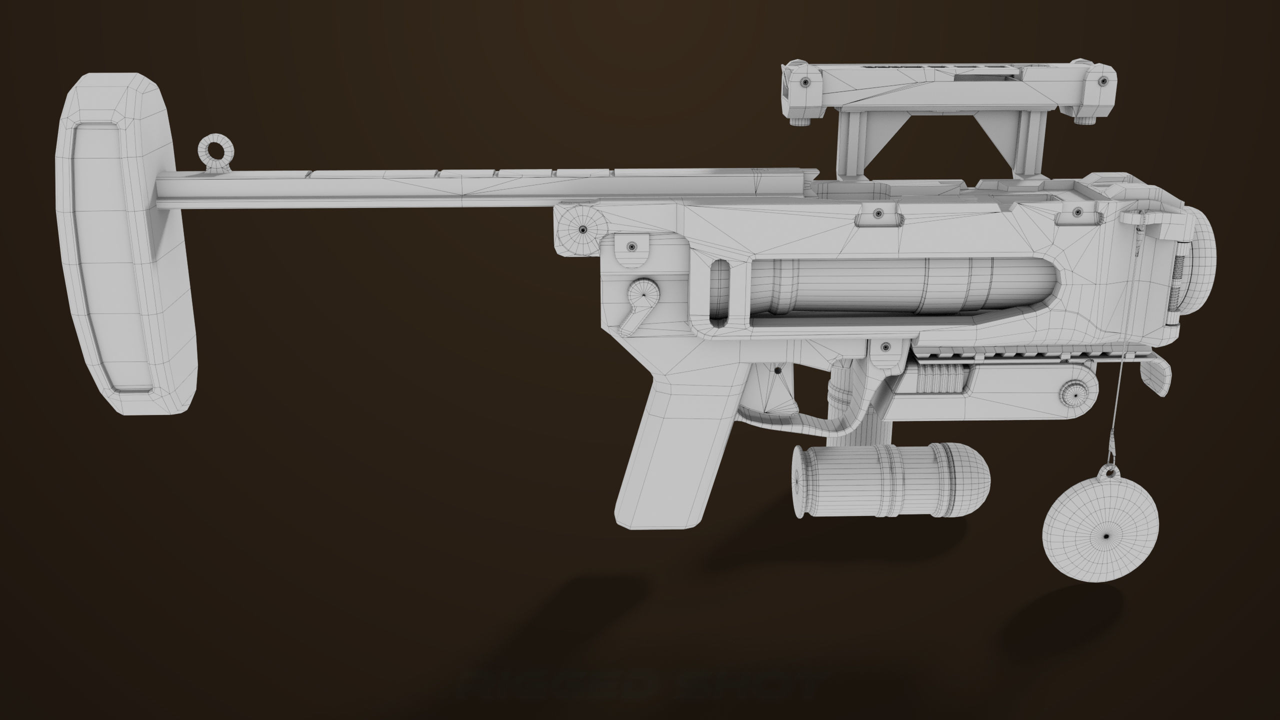 Grenade Launcher 04 Brown Generic All PBR Unity UE Textures Low-poly 3D model_37