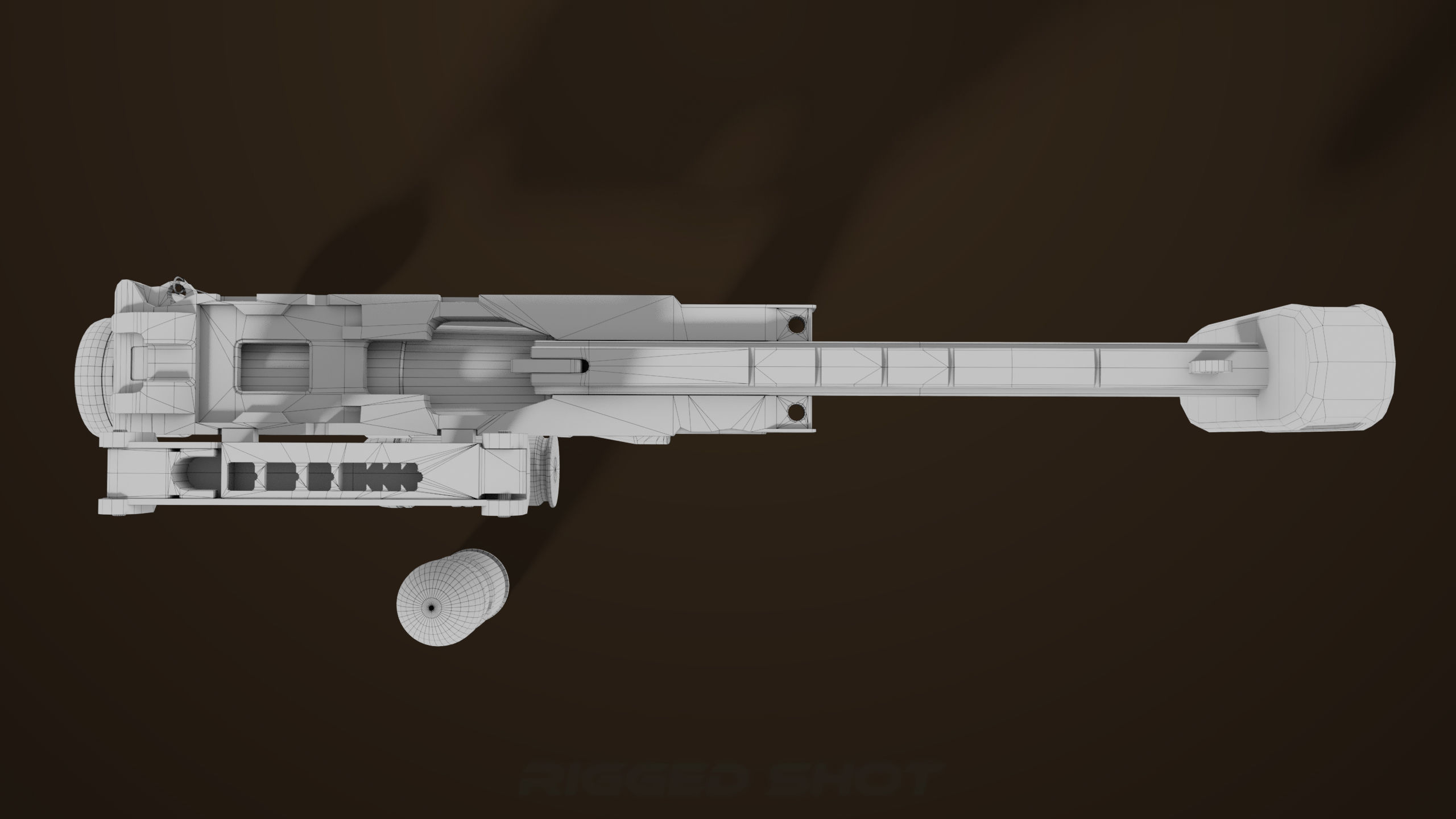 Grenade Launcher 04 Brown Generic All PBR Unity UE Textures Low-poly 3D model_40