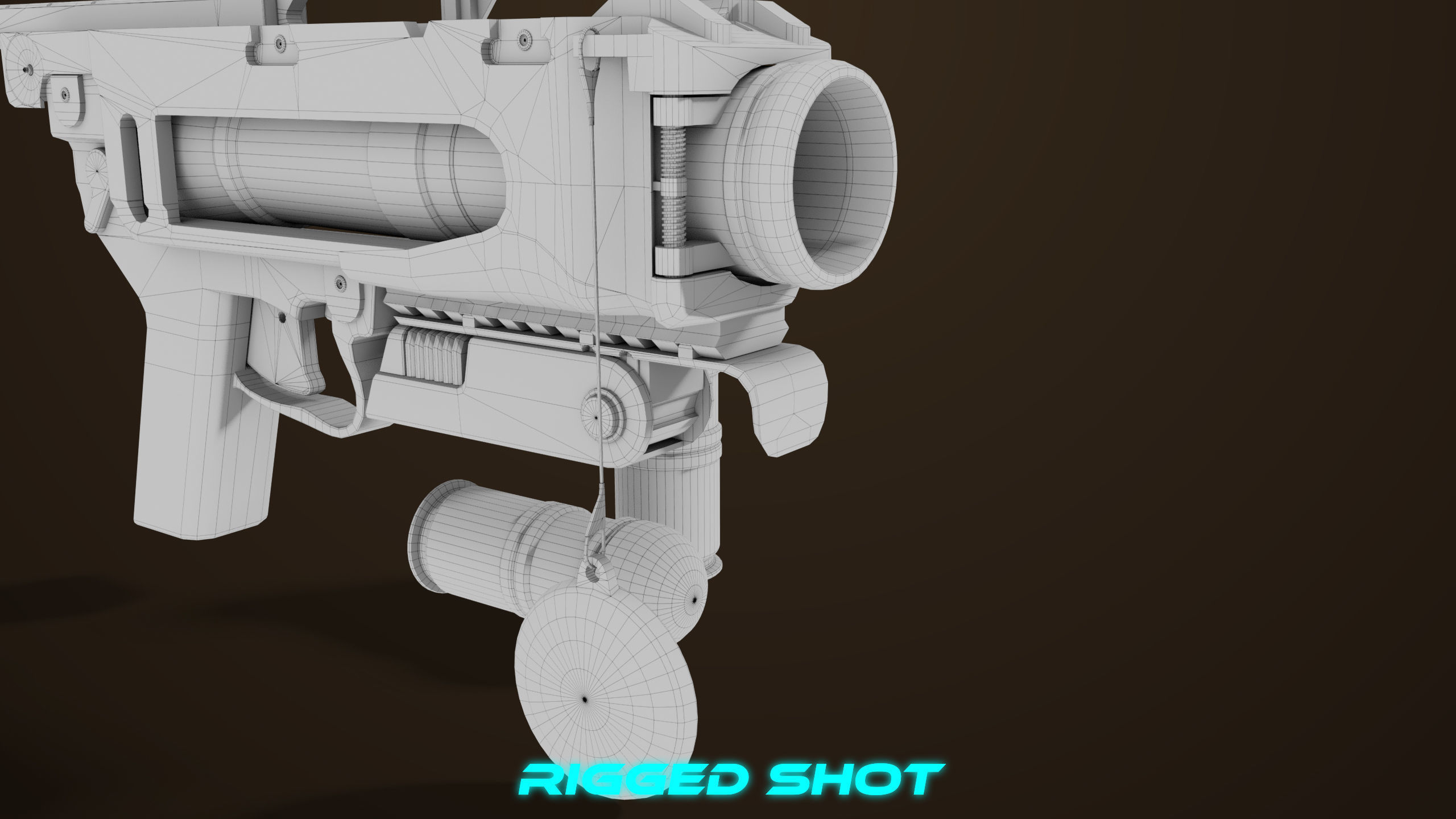 Grenade Launcher 04 Brown Generic All PBR Unity UE Textures Low-poly 3D model_46