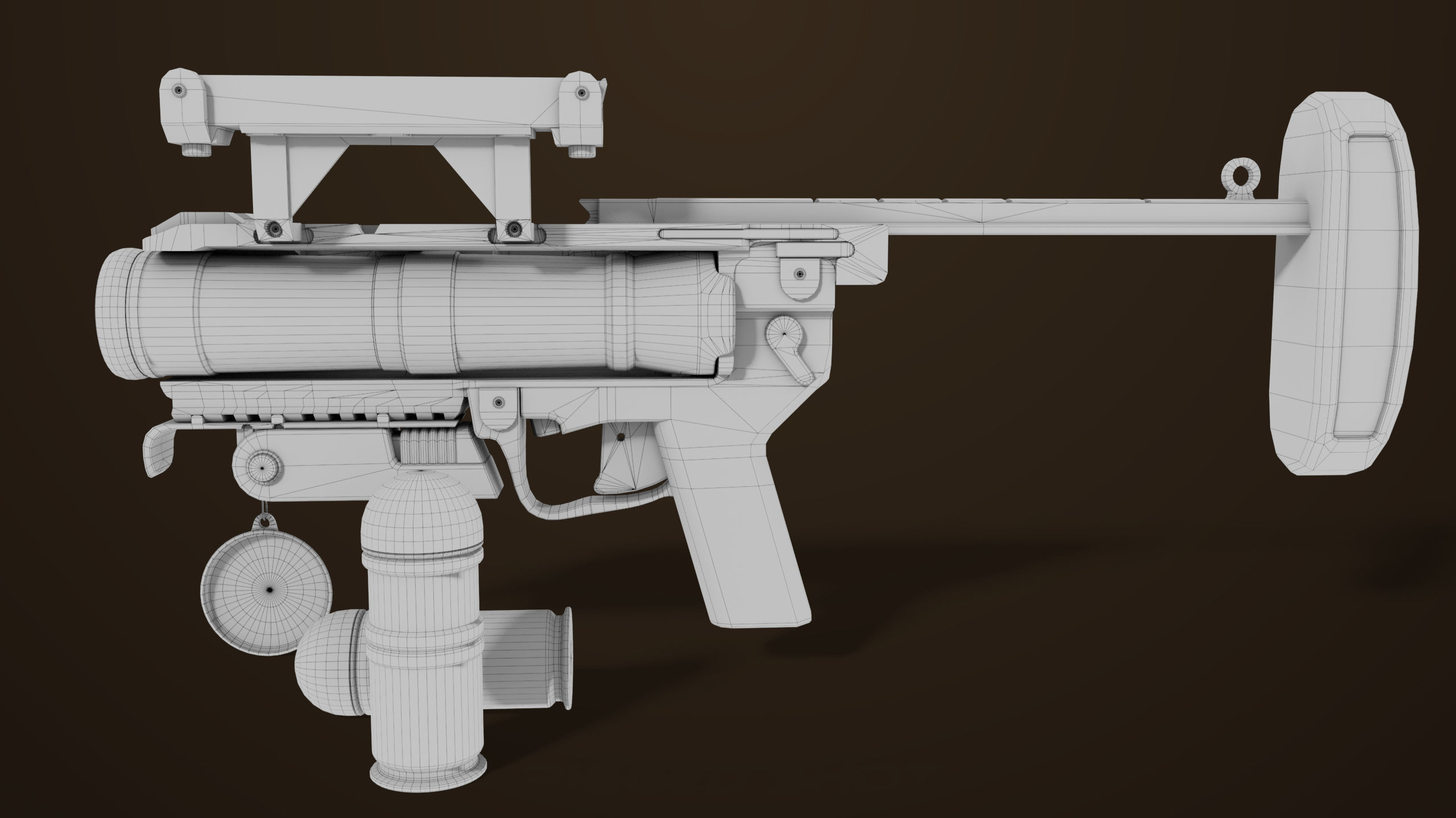 Grenade Launcher 04 Brown Generic All PBR Unity UE Textures Low-poly 3D model_33