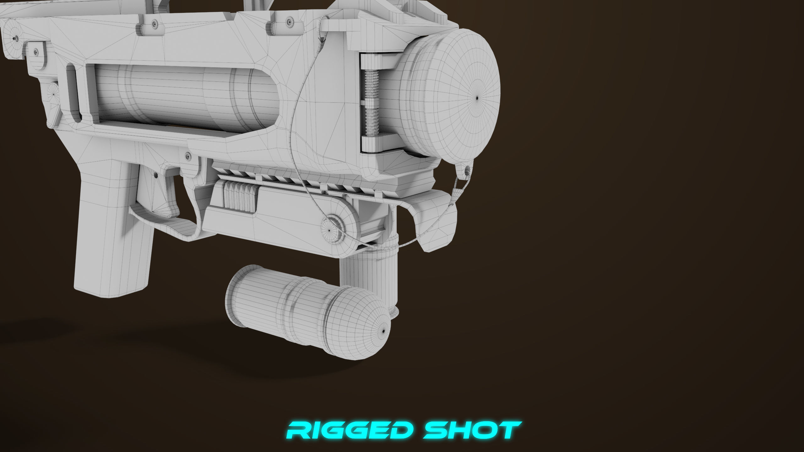 Grenade Launcher 04 Brown Generic All PBR Unity UE Textures Low-poly 3D model_47