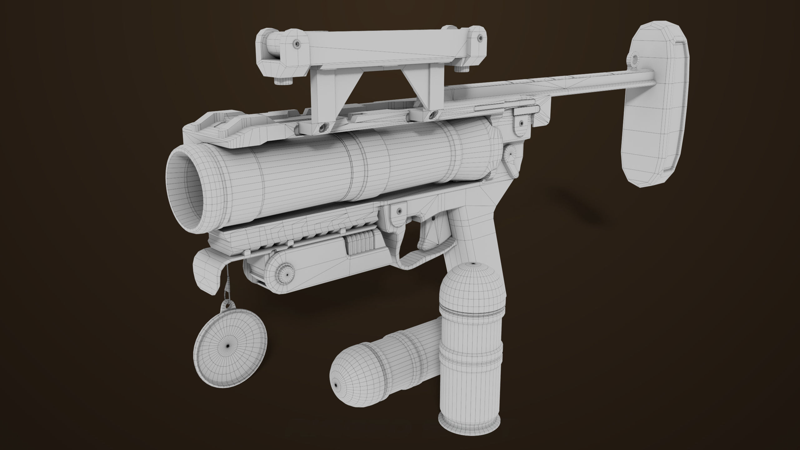 Grenade Launcher 04 Brown Generic All PBR Unity UE Textures Low-poly 3D model_34