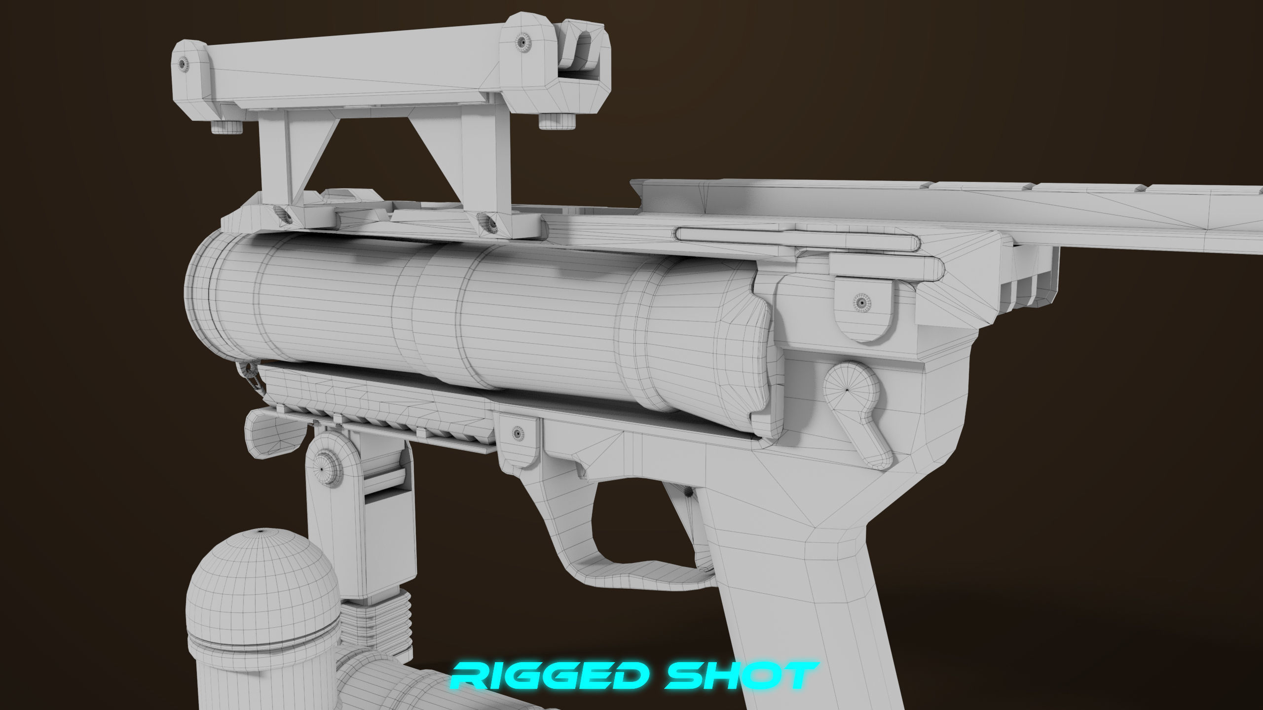 Grenade Launcher 04 Brown Generic All PBR Unity UE Textures Low-poly 3D model_51