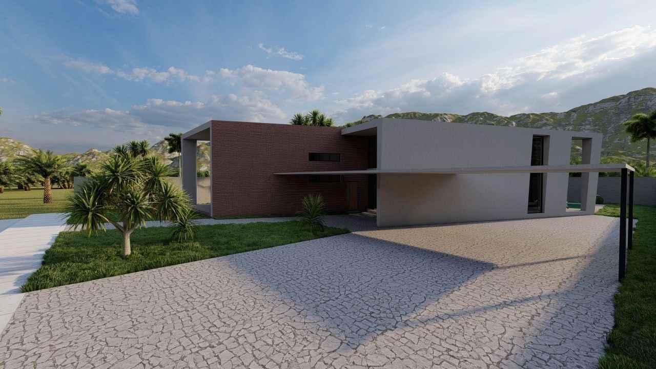 Casa Scene-villa-modern house 3D model_14