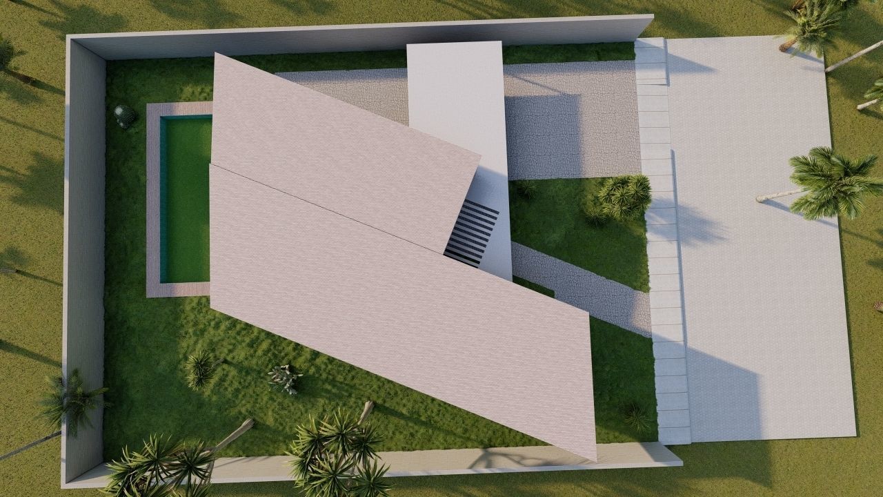 Casa Scene-villa-modern house 3D model_5