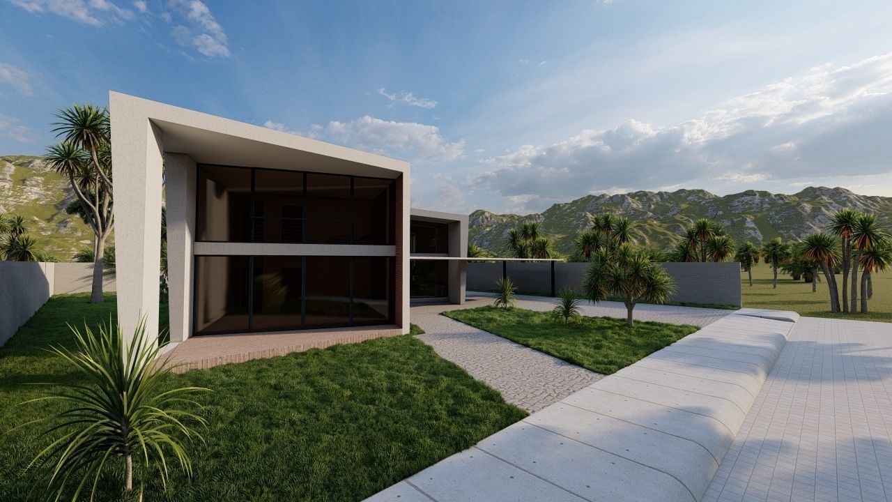 Casa Scene-villa-modern house 3D model_11