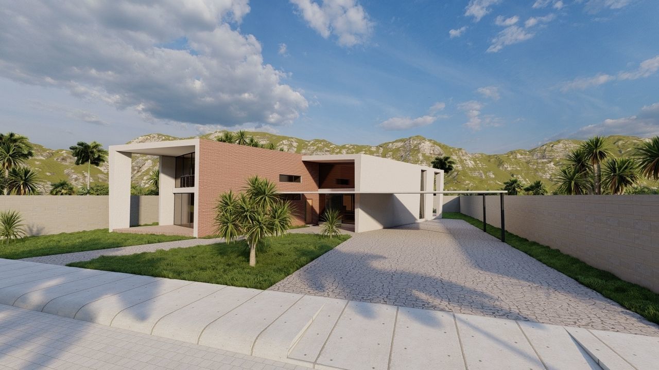 Casa Scene-villa-modern house 3D model_13