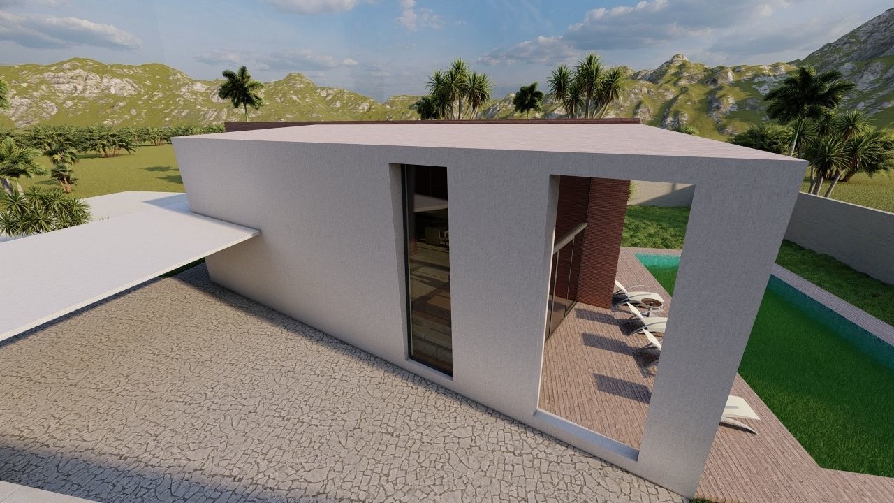 Casa Scene-villa-modern house 3D model_15
