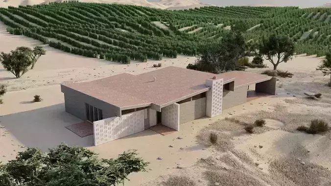 pack Casa Scene-3 villa-two modern house 3D model