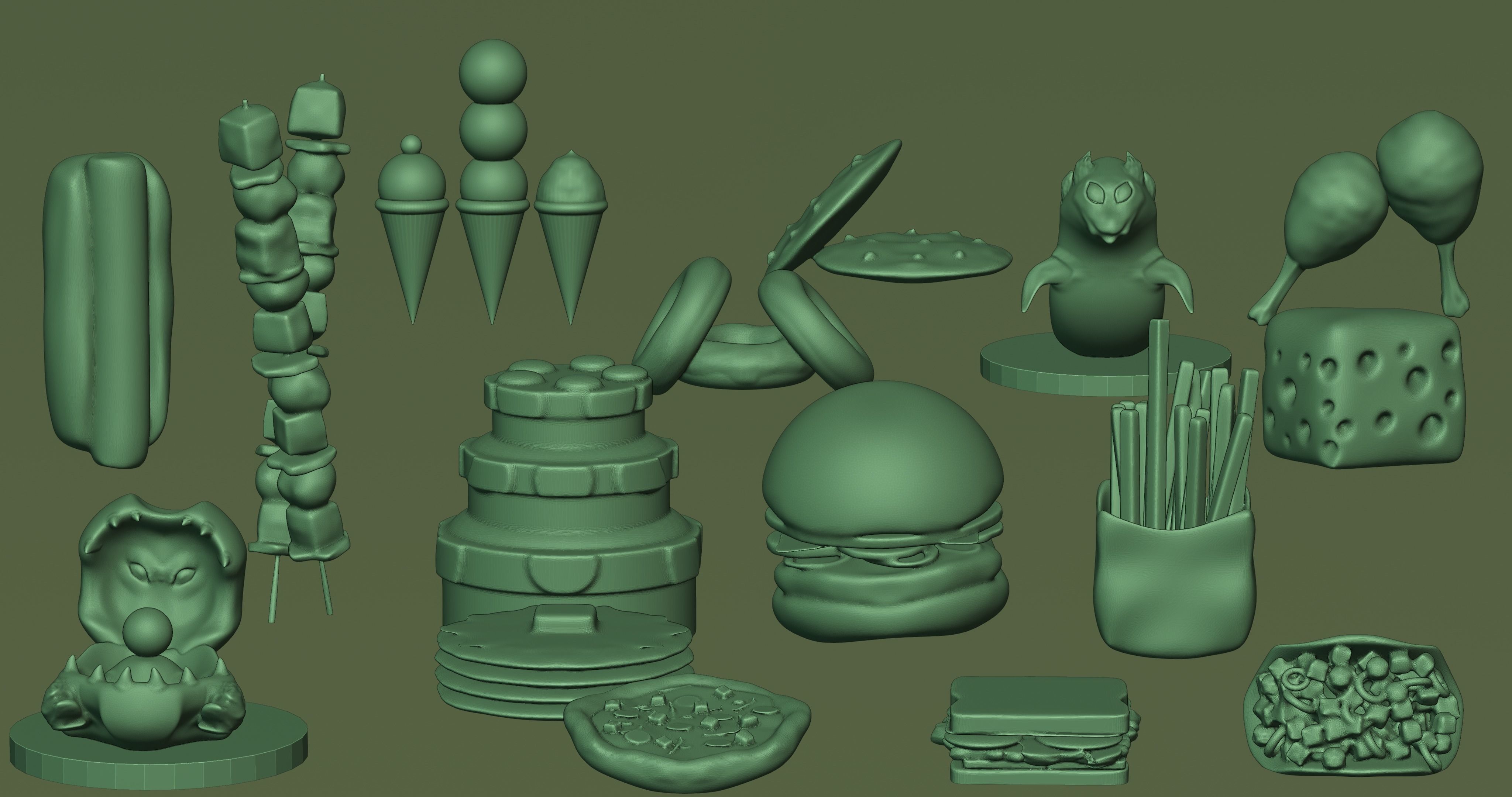 14 FOOD 2 Monster 3D print model_1
