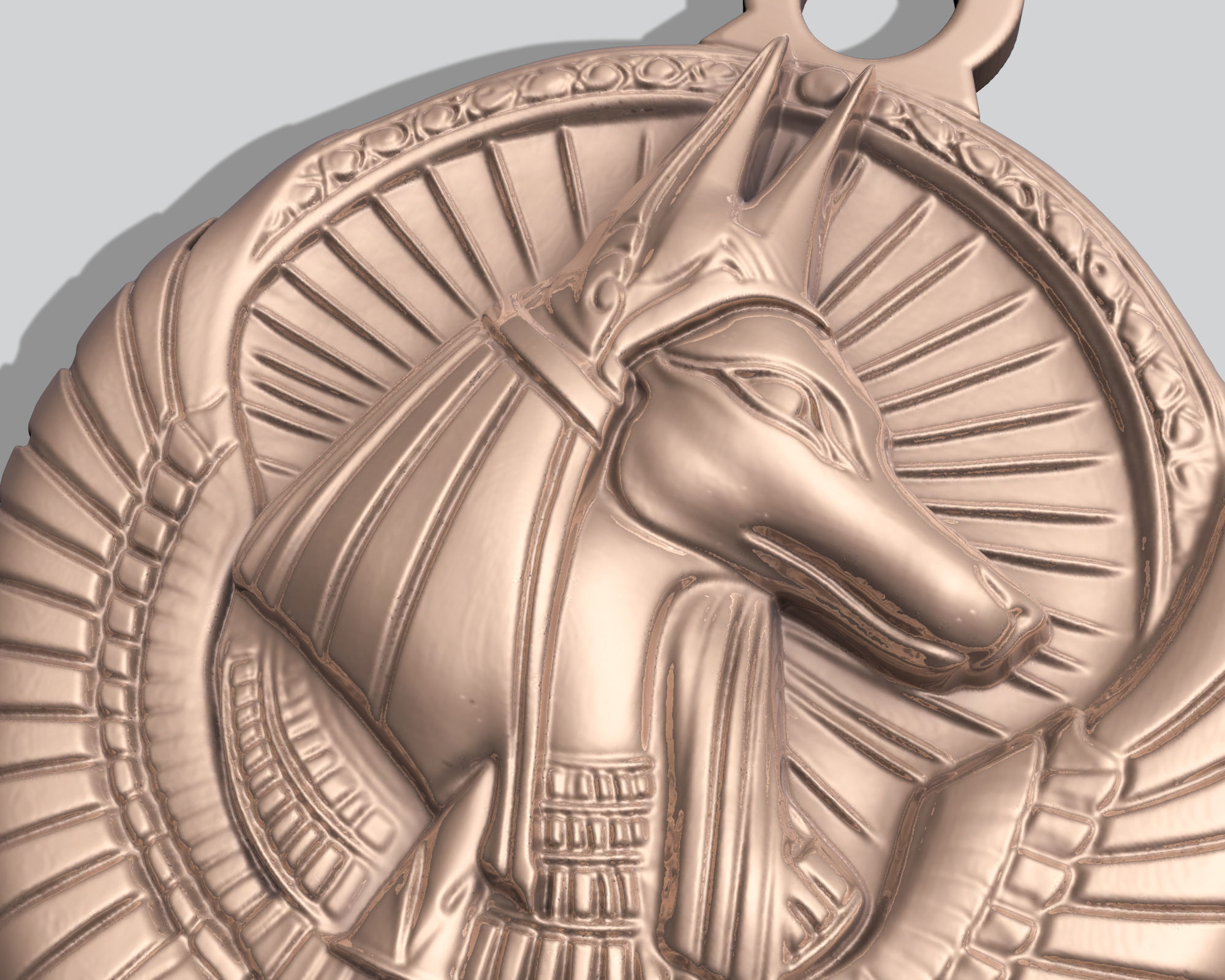 ANUBIS KING ANCIENT EGYPT PENDANT 3D print model_4