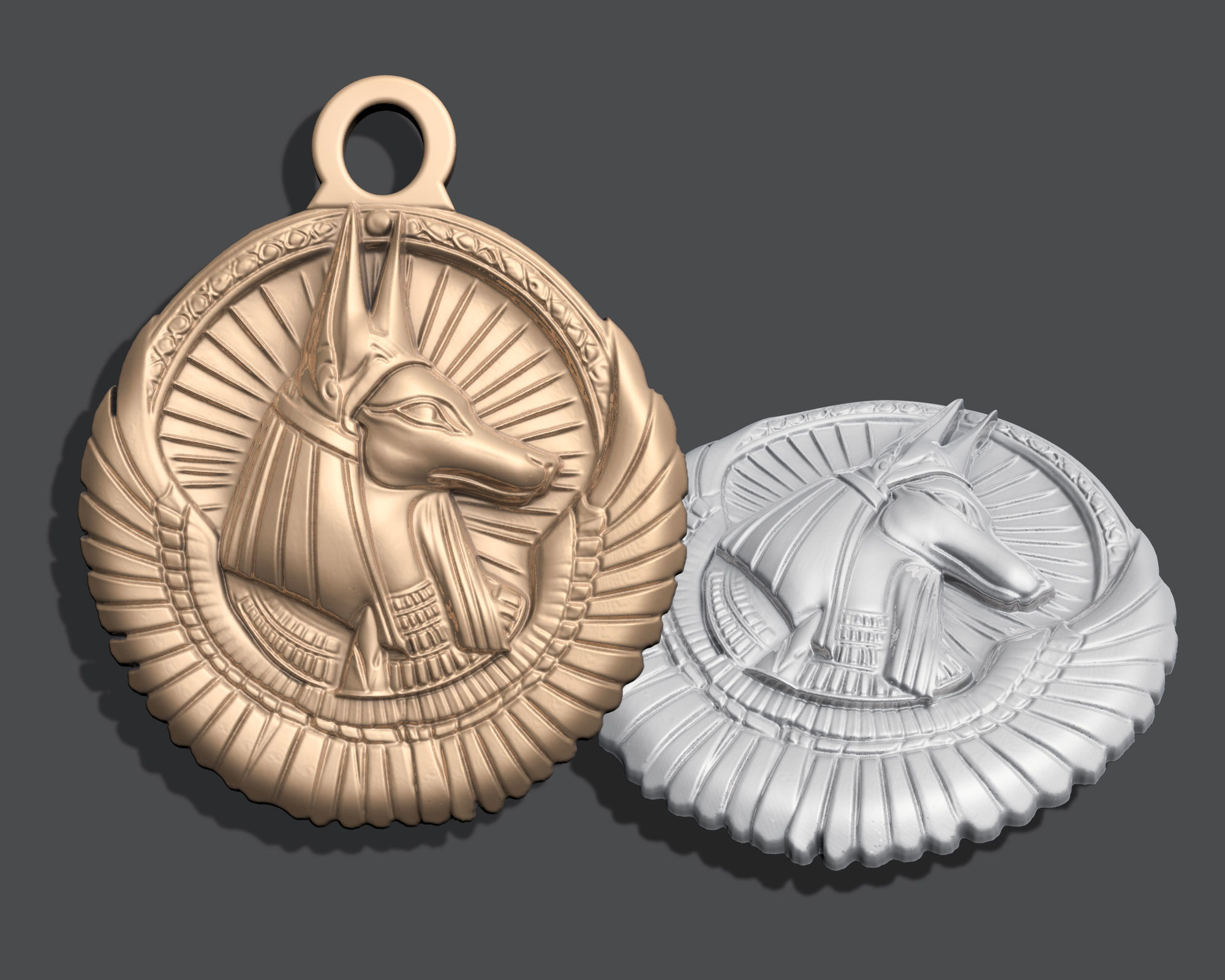 ANUBIS KING ANCIENT EGYPT PENDANT 3D print model_3