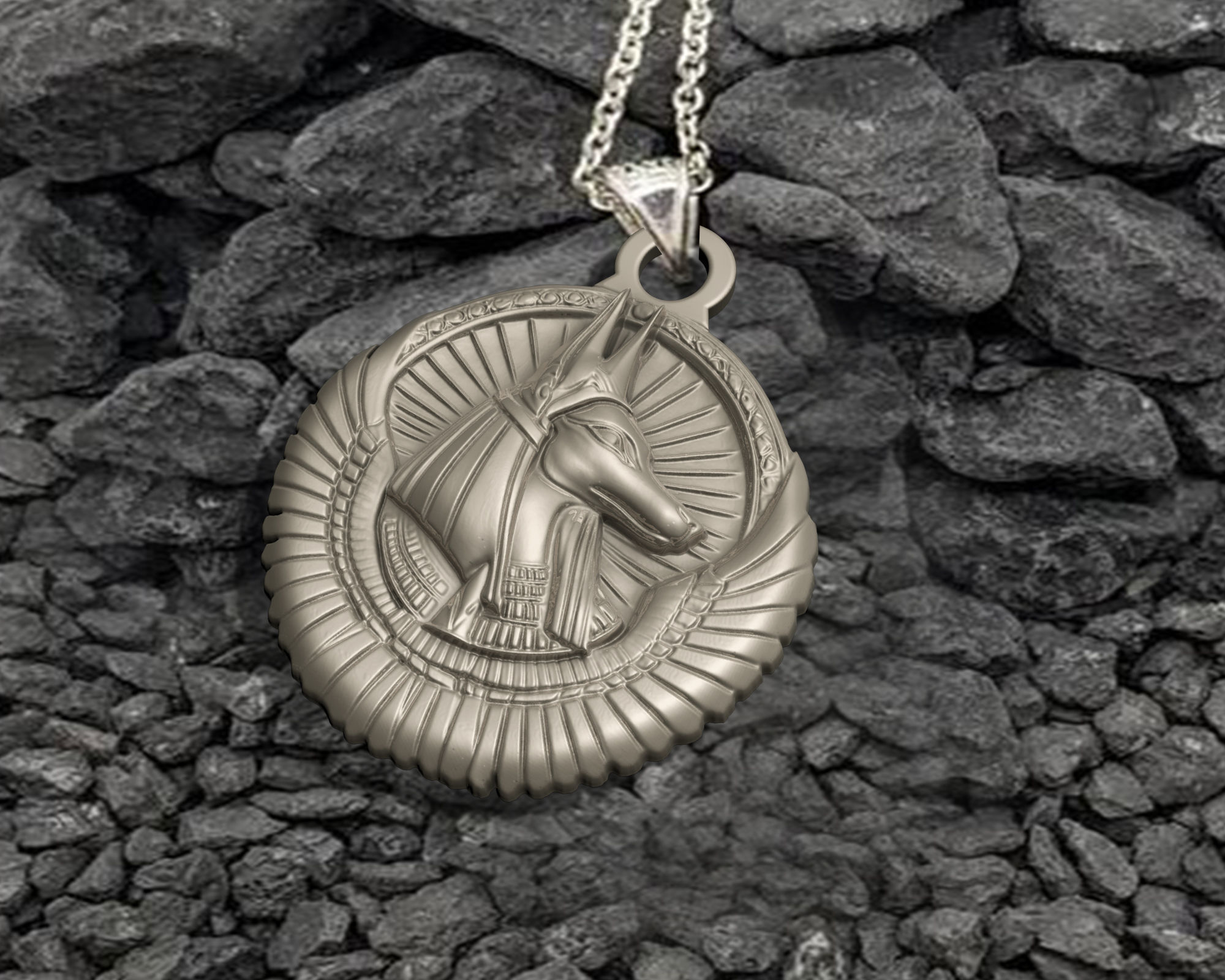 ANUBIS KING ANCIENT EGYPT PENDANT 3D print model_5