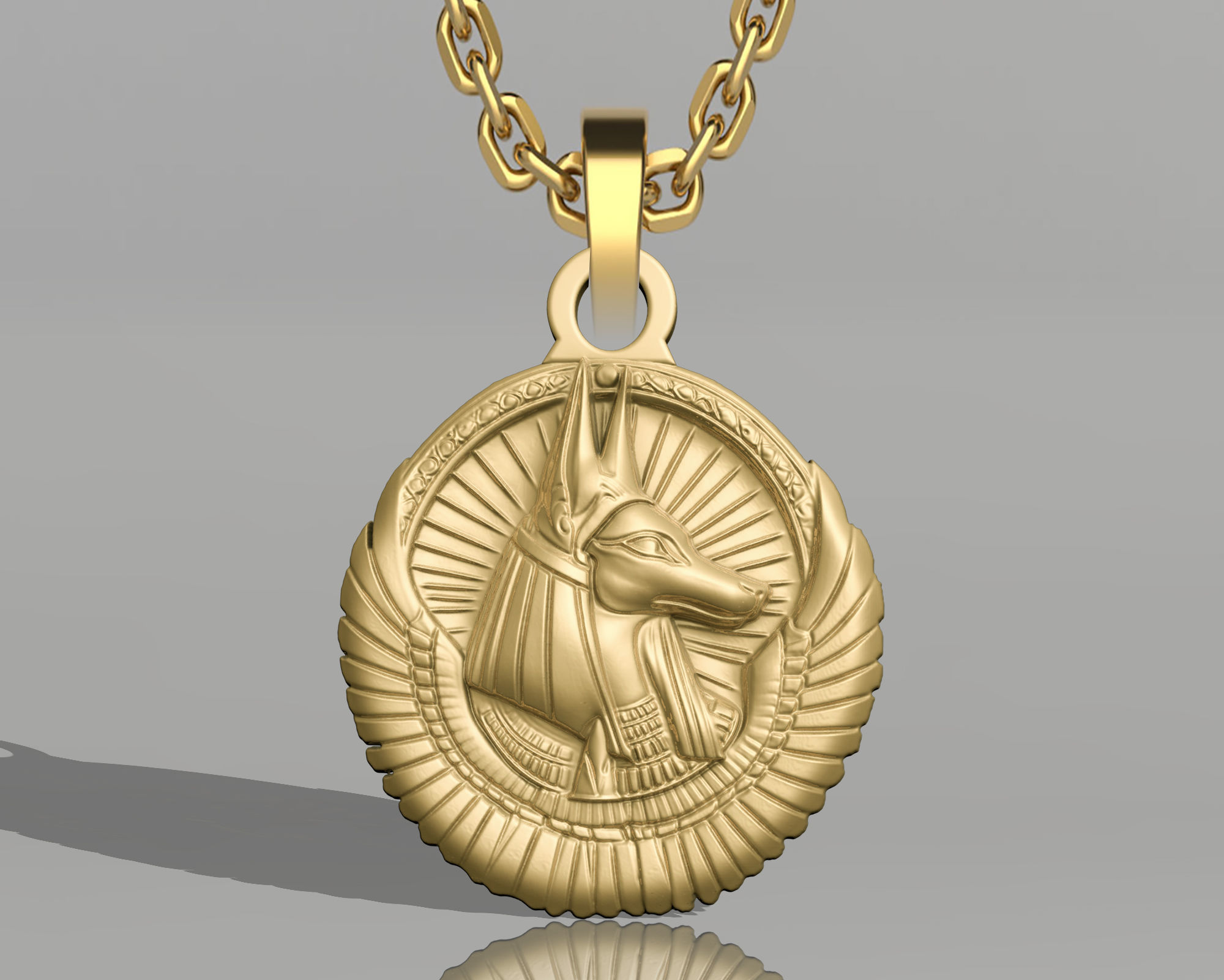 ANUBIS KING ANCIENT EGYPT PENDANT 3D print model_1