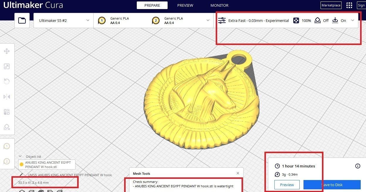 ANUBIS KING ANCIENT EGYPT PENDANT 3D print model_6