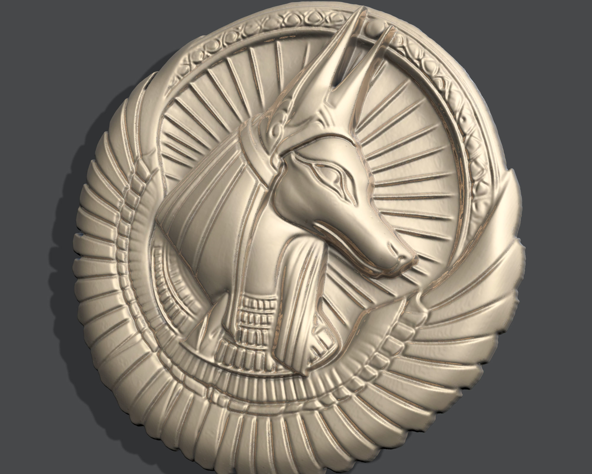 ANUBIS KING ANCIENT EGYPT PENDANT 3D print model_2