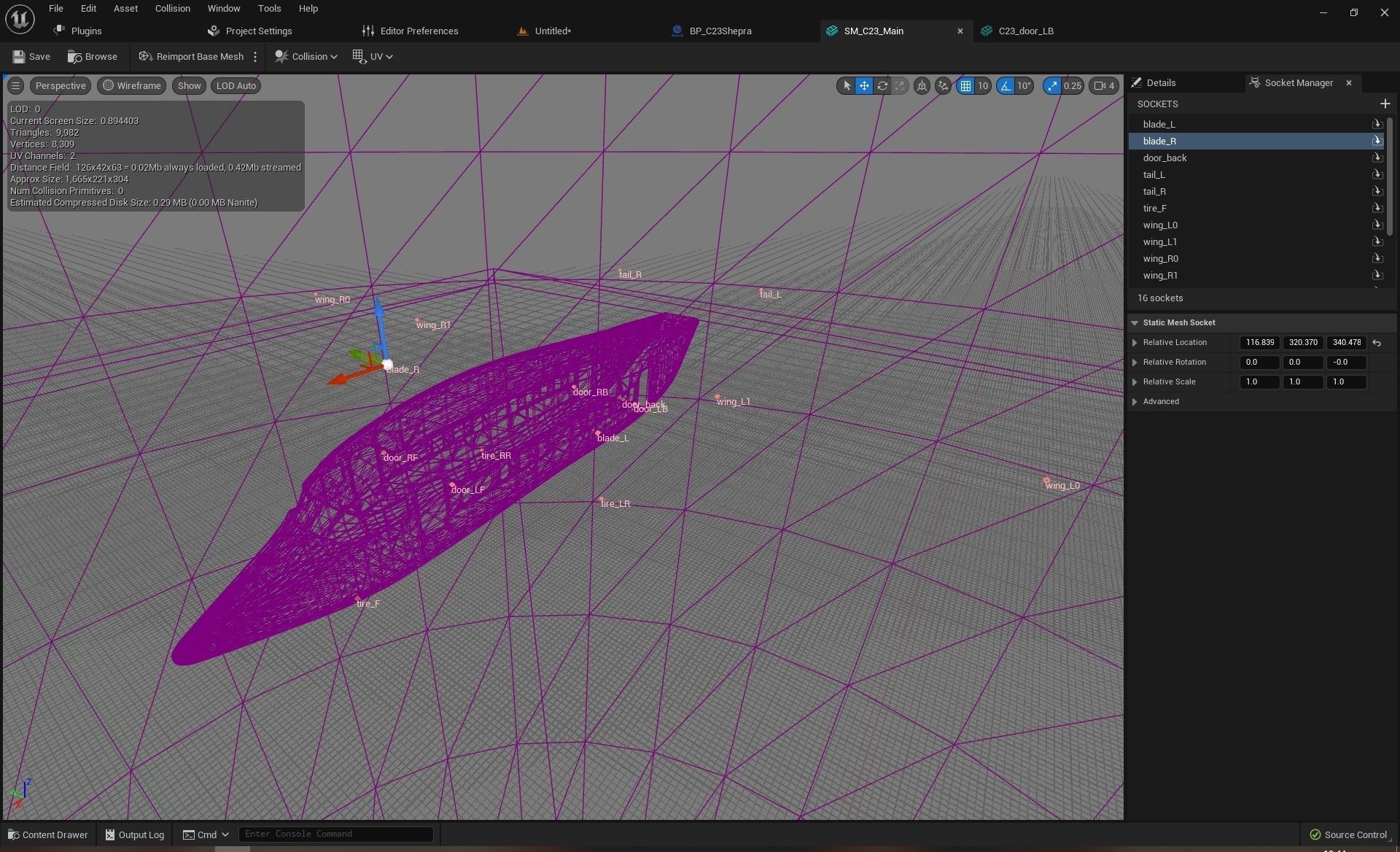 Short C-23 Sherpa Low-poly 3D model_3