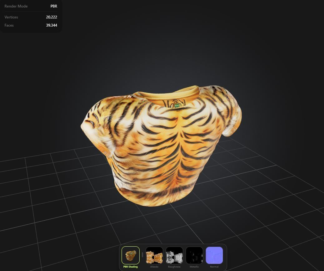 Tiger Top PBR 4k Low-poly 3D model_1