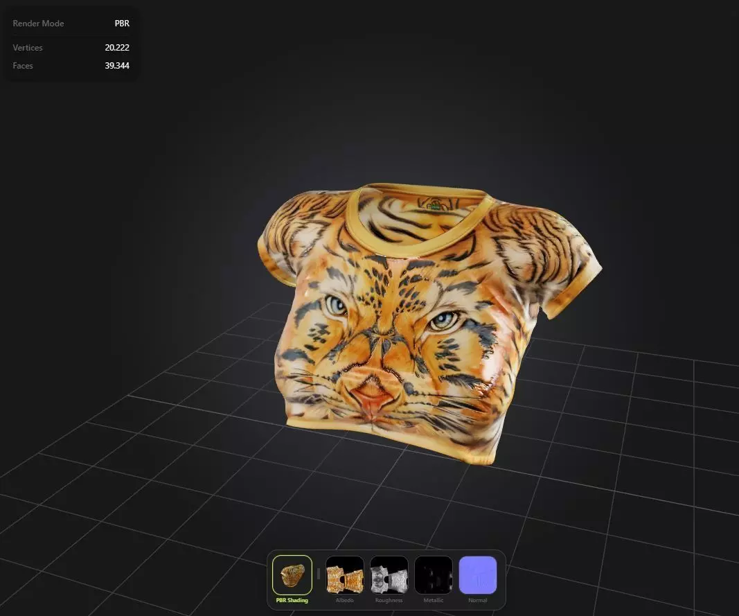 Tiger Top PBR 4k Low-poly 3D model_0