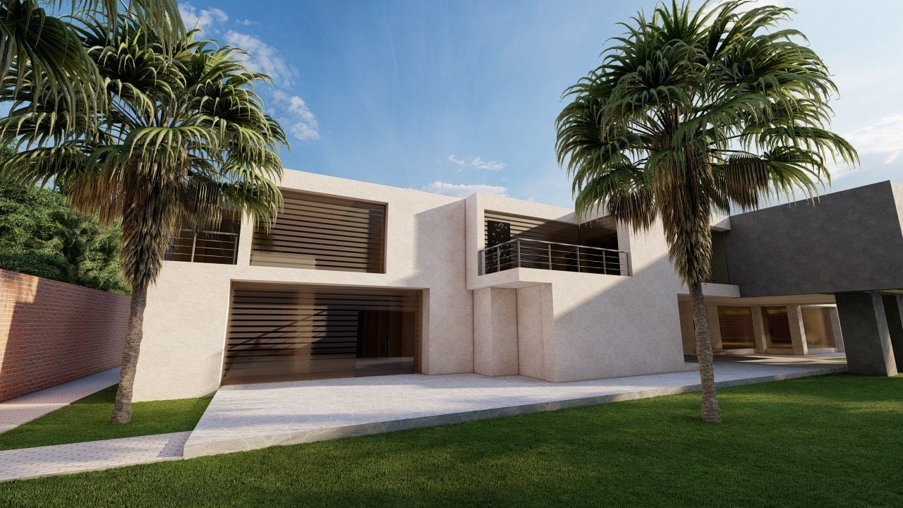 Casa Scene-villa-modern house 3D model_17
