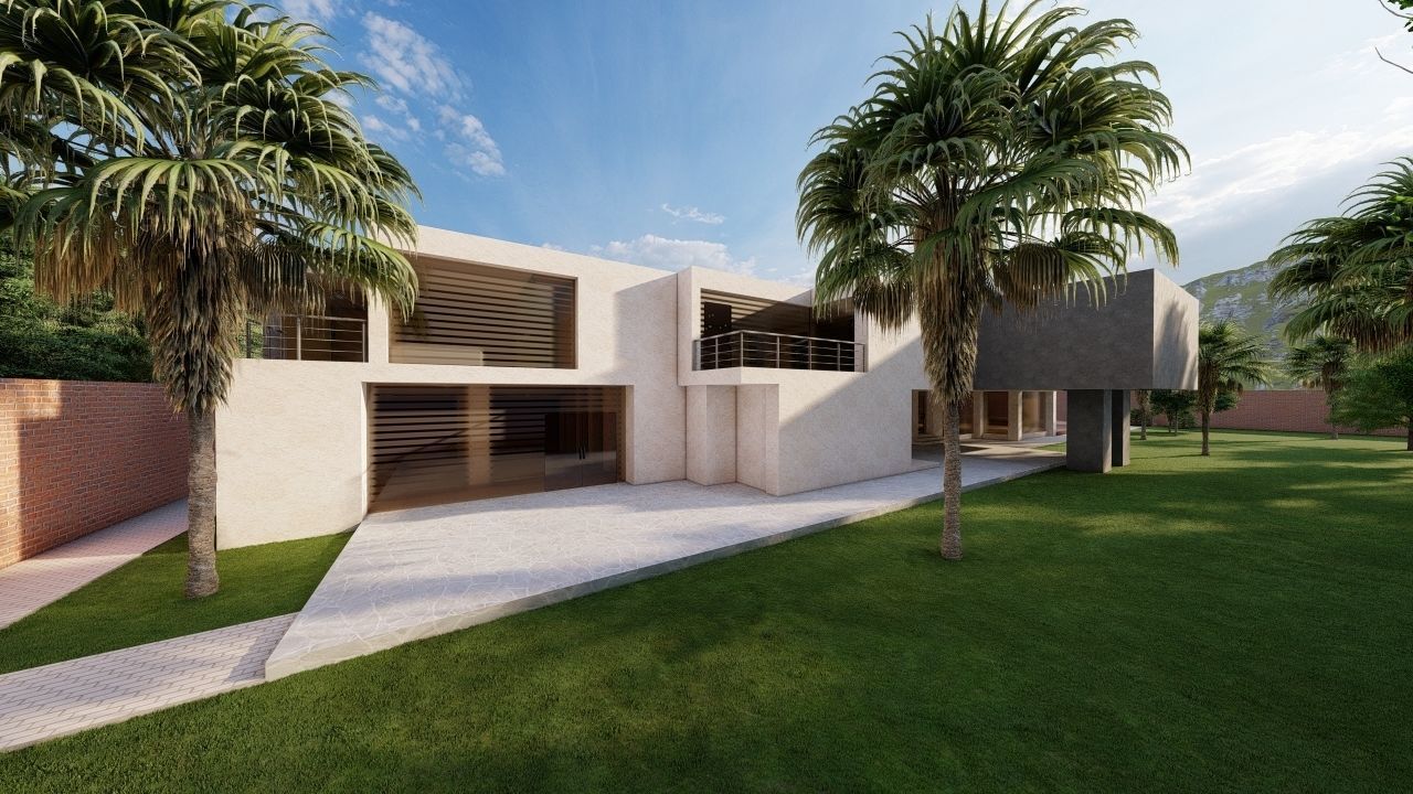 Casa Scene-villa-modern house 3D model_14