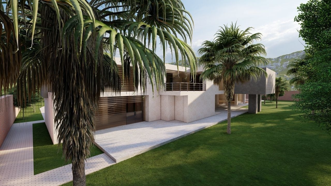 Casa Scene-villa-modern house 3D model_7