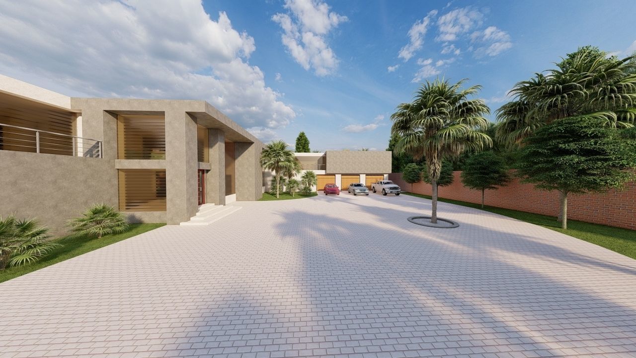 Casa Scene-villa-modern house 3D model_16