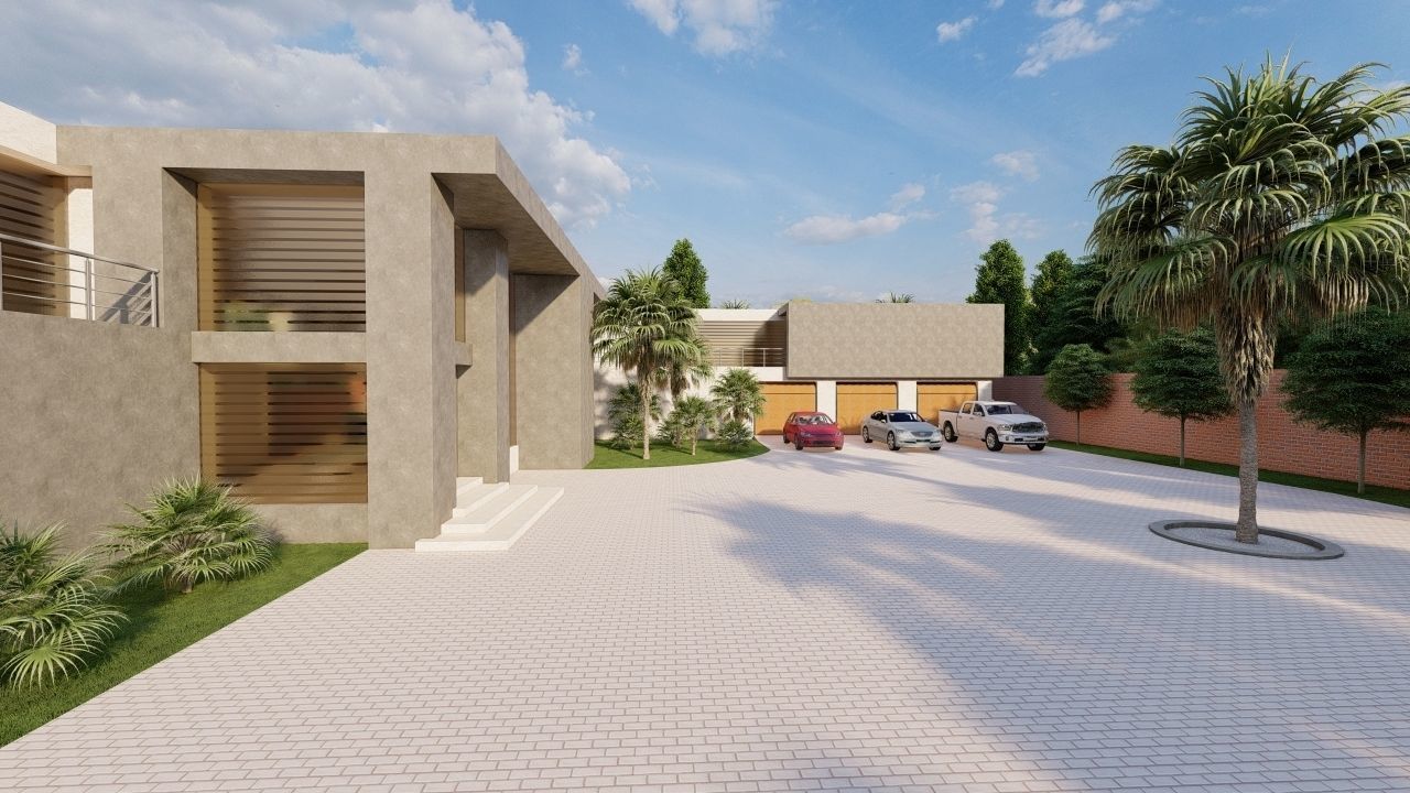 Casa Scene-villa-modern house 3D model_10