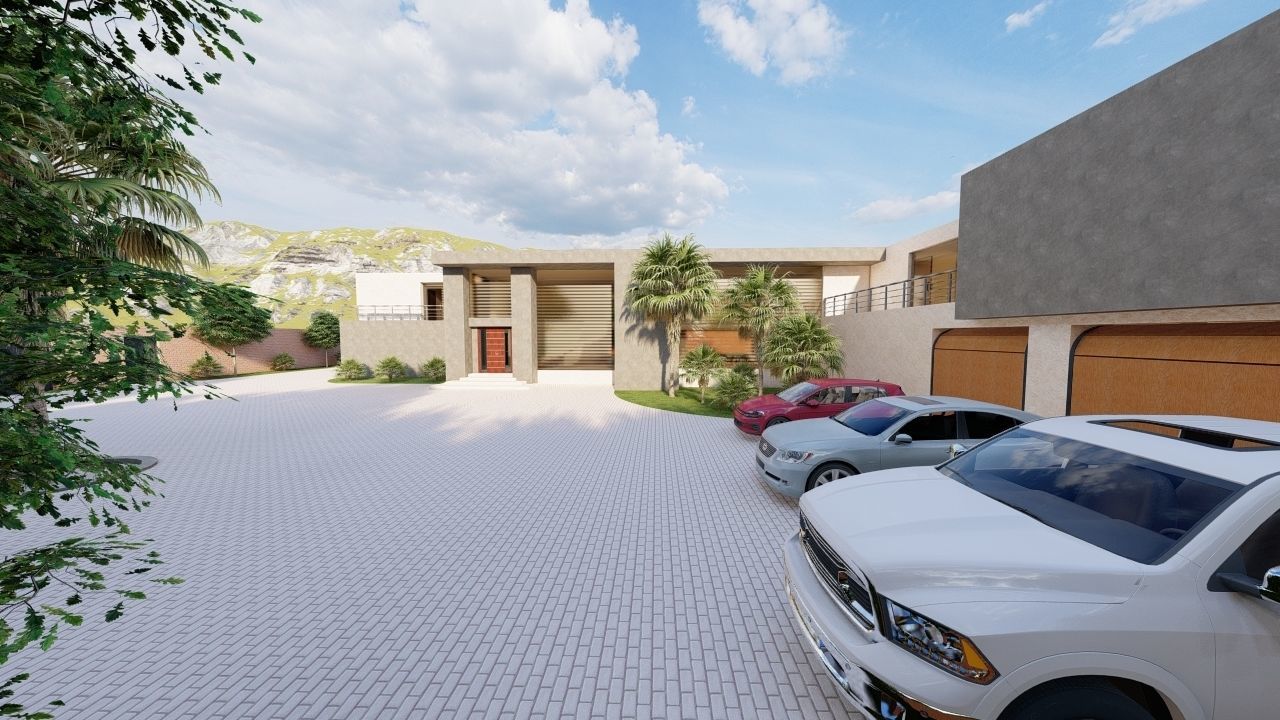 Casa Scene-villa-modern house 3D model_20