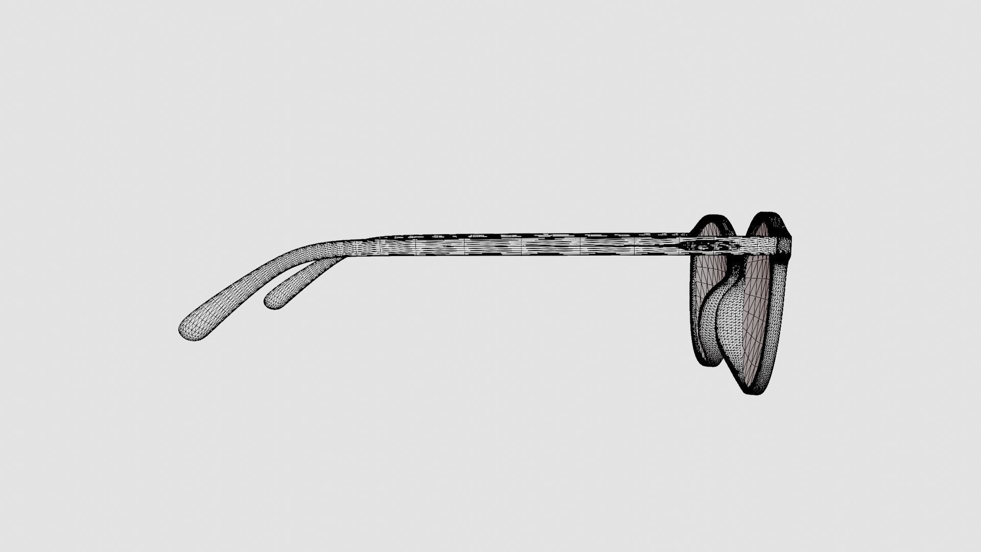 Ventura Havana Glasses Low-poly 3D model_8