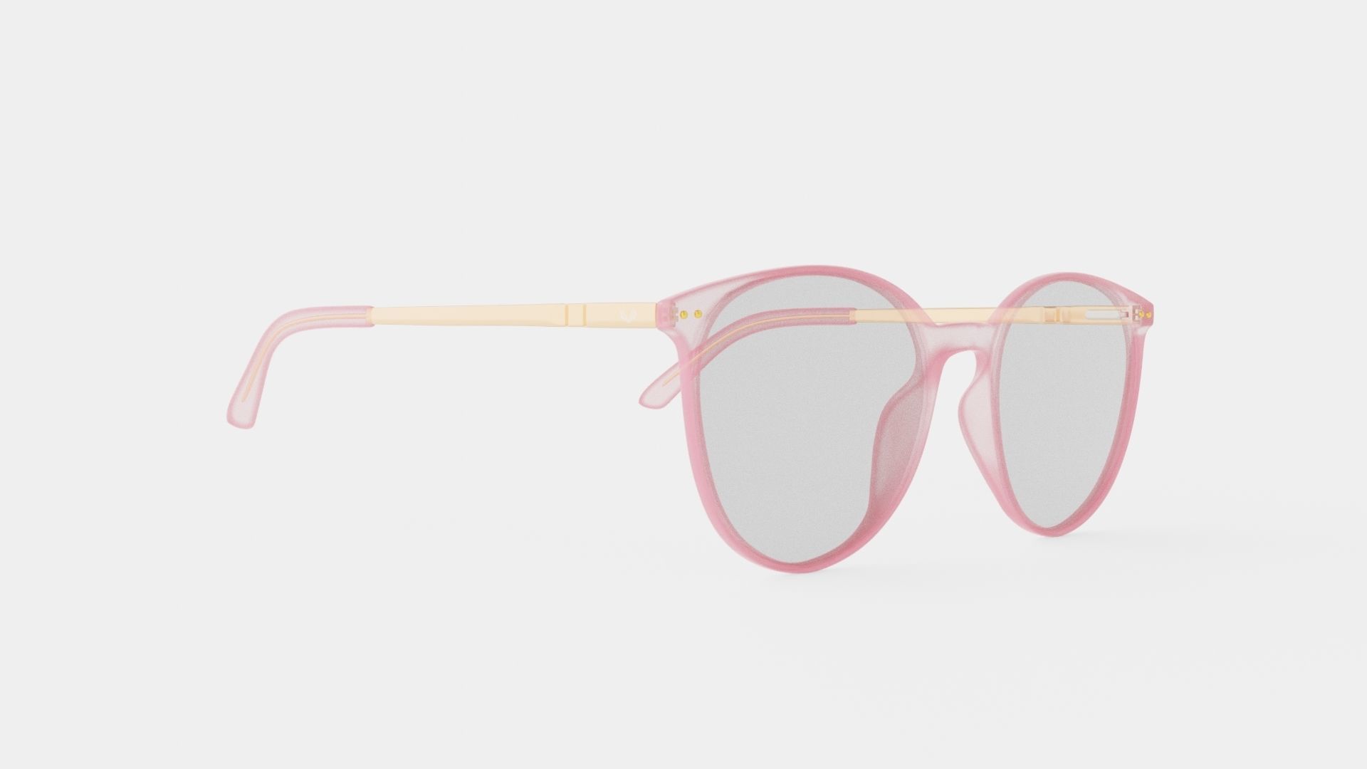 Venus Clear Pink Glasses Low-poly 3D model_1