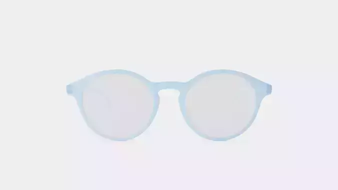 Futuro Frosty Blue Glasses Low-poly 3D model