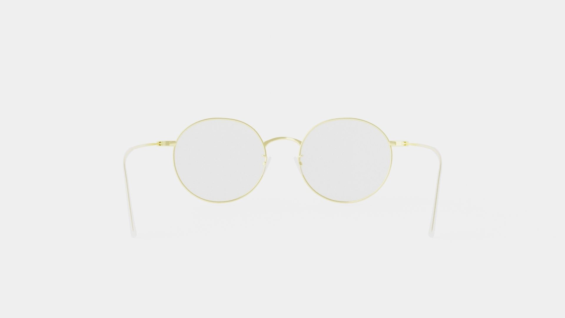 Vintage Gold Glasses Low-poly 3D model_4