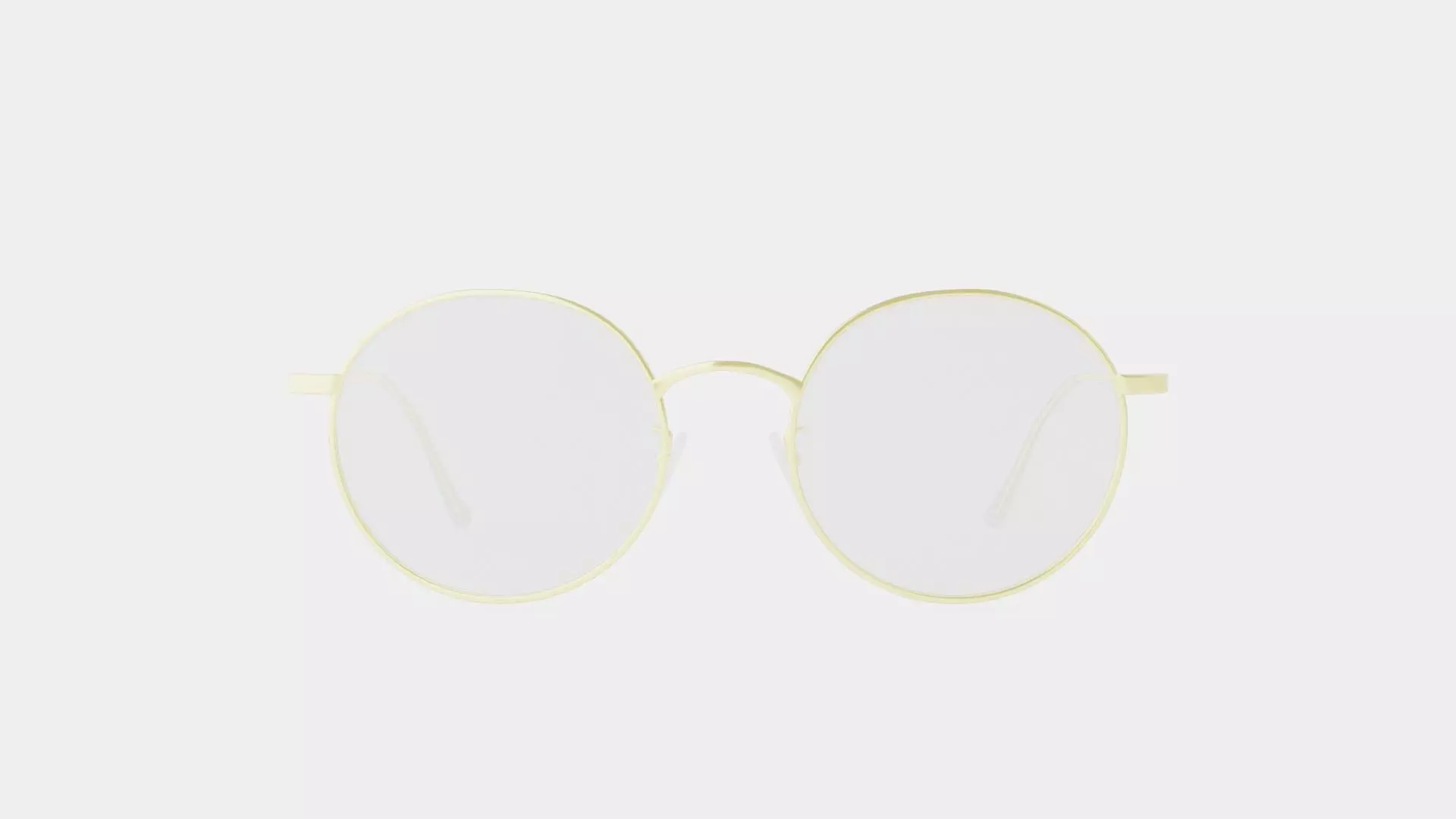 Vintage Gold Glasses Low-poly 3D model_0