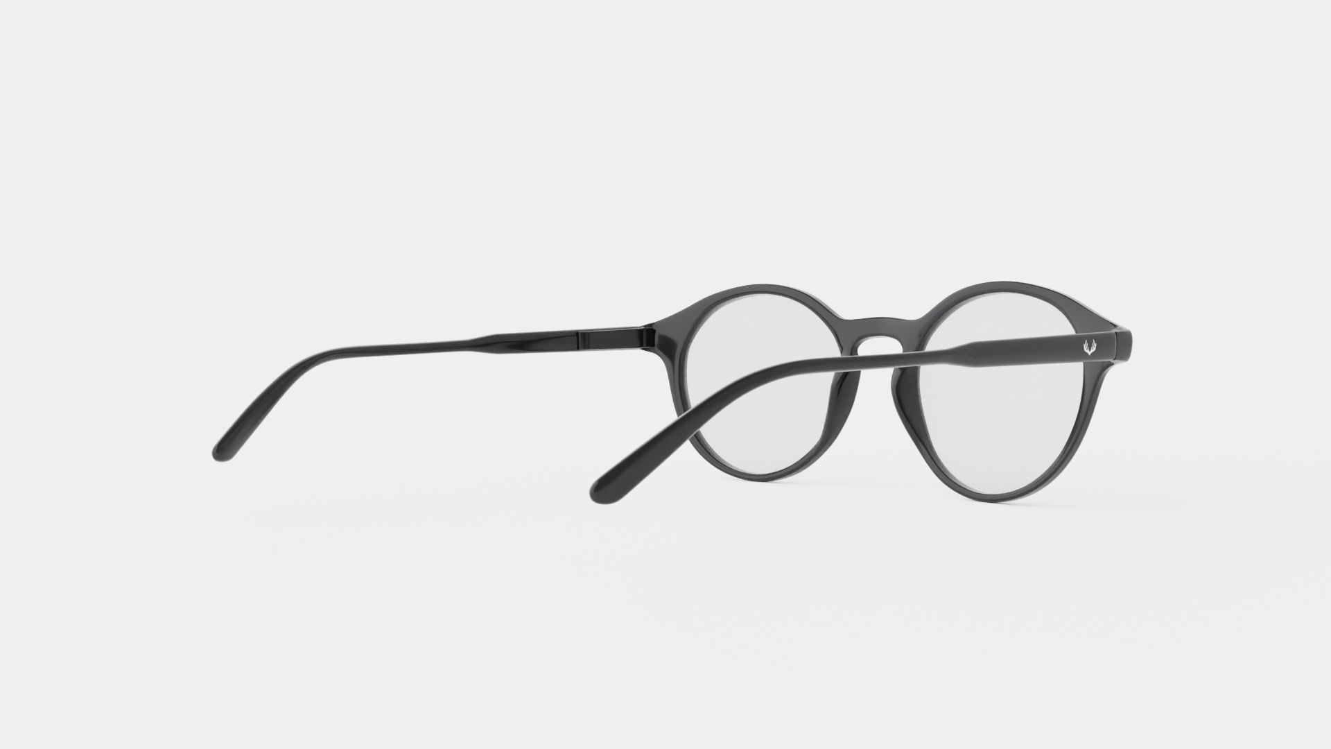 Futuro Black Glasses Low-poly 3D model_3