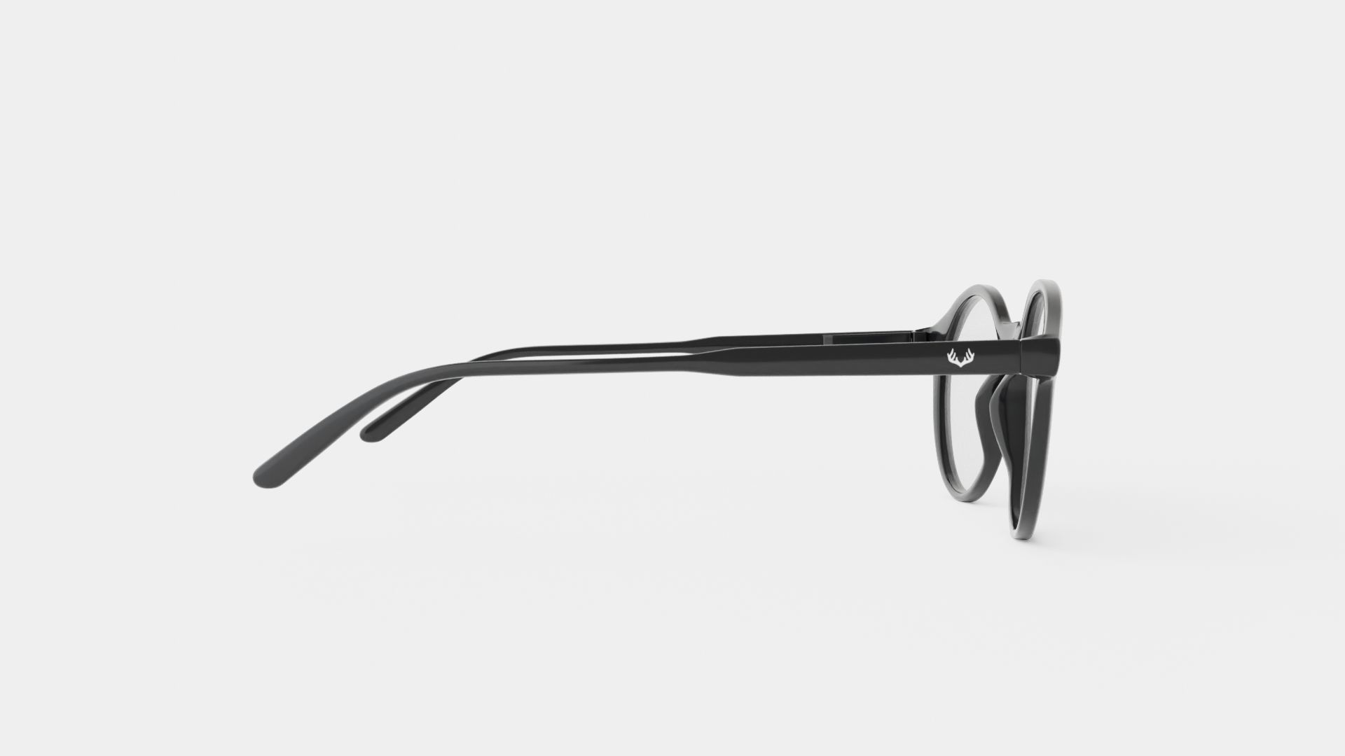 Futuro Black Glasses Low-poly 3D model_2