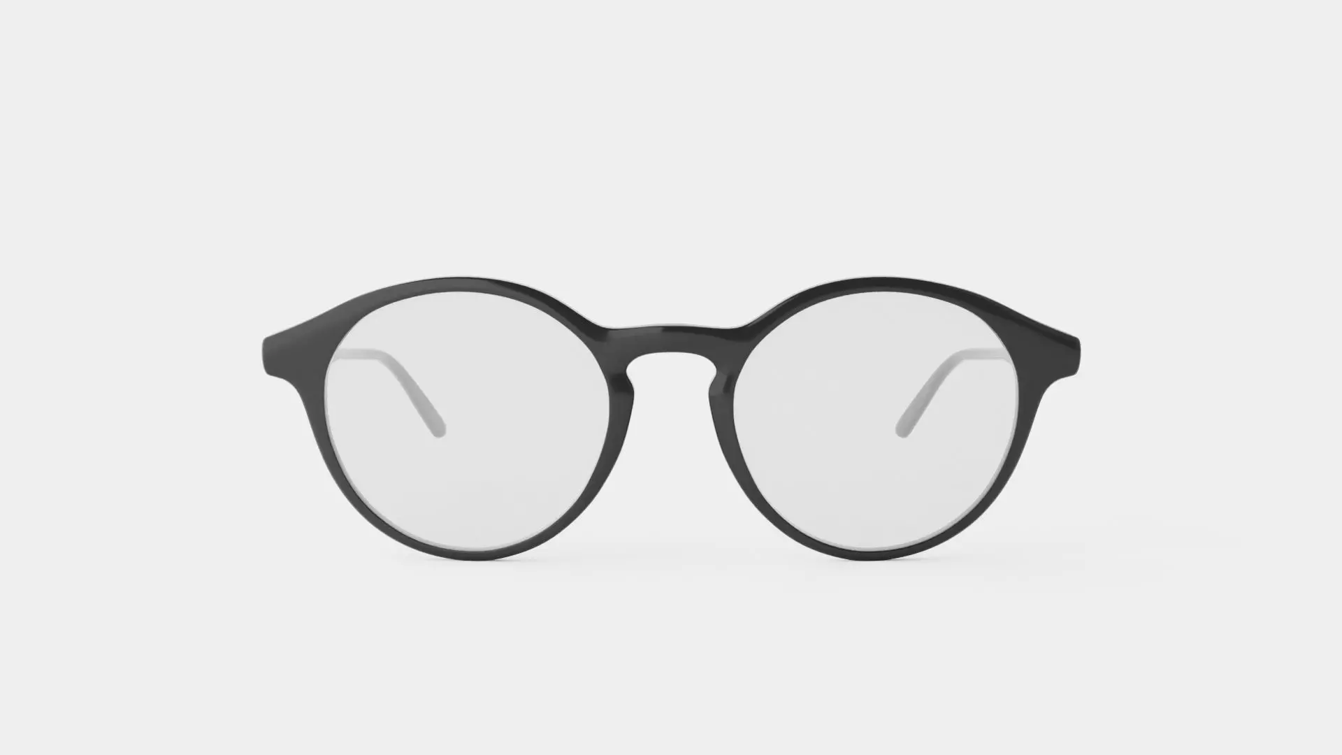 Futuro Black Glasses Low-poly 3D model_0