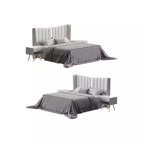 Modern Beige King Size Bed