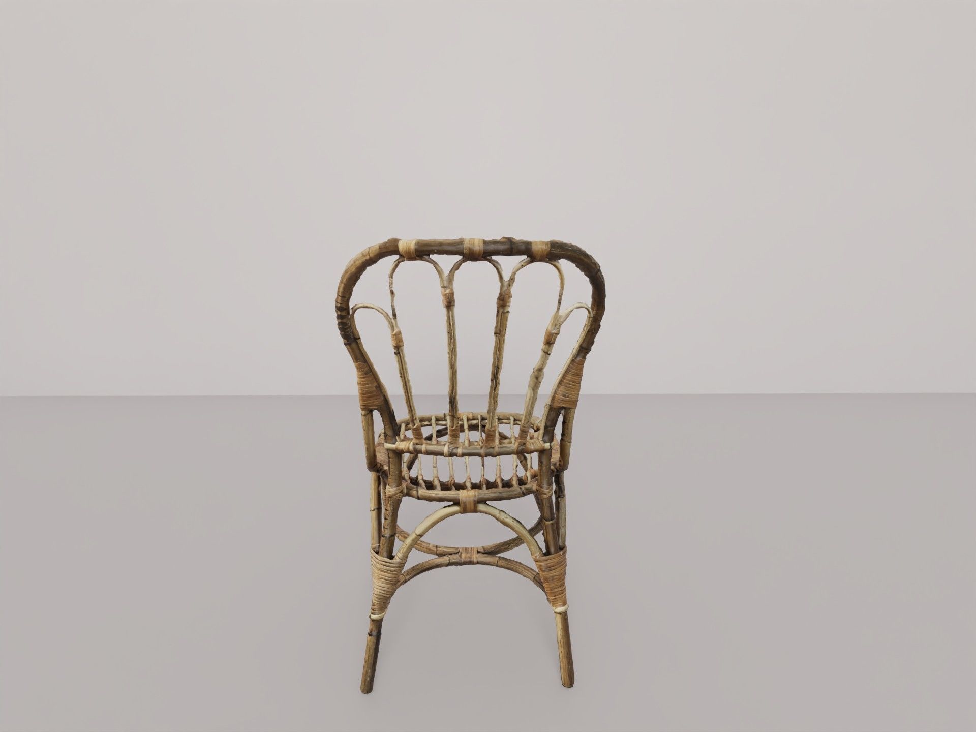 Rattan chair Free 3D model_2