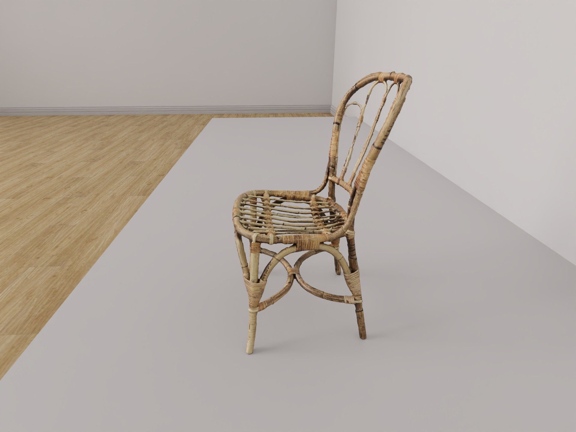 Rattan chair Free 3D model_1
